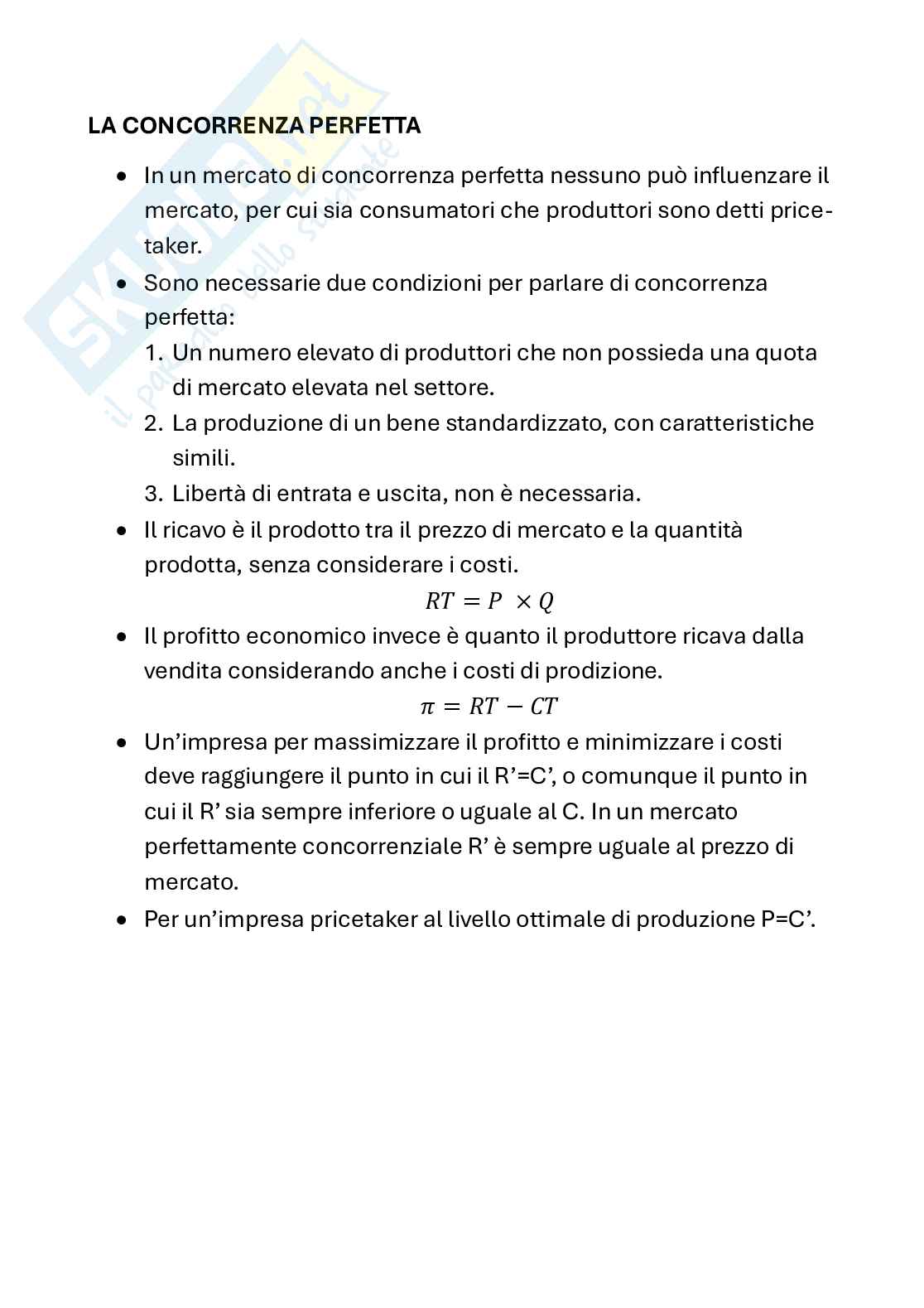 Riassunto esame Economia politica, Prof. Pulejo Massimo, libro consigliato Fondamenti di economia politica, Wells  Pag. 21