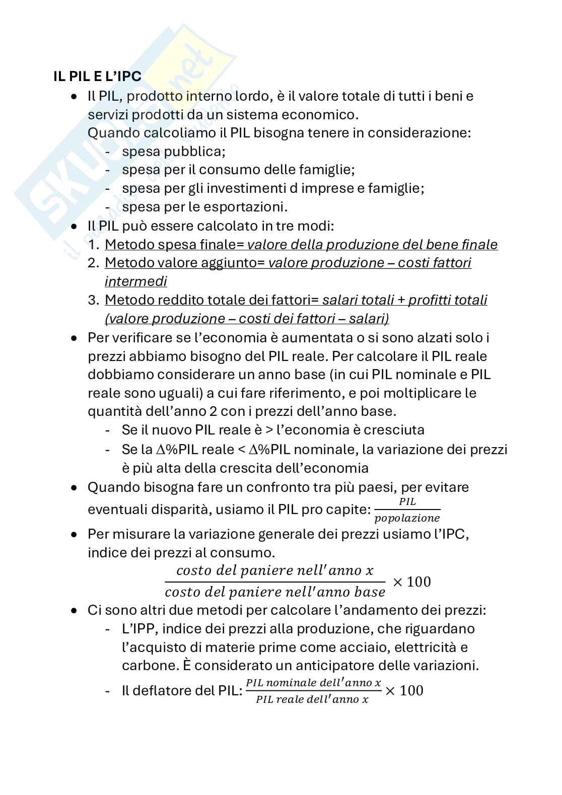 Riassunto esame Economia politica, Prof. Pulejo Massimo, libro consigliato Fondamenti di economia politica, Wells  Pag. 31