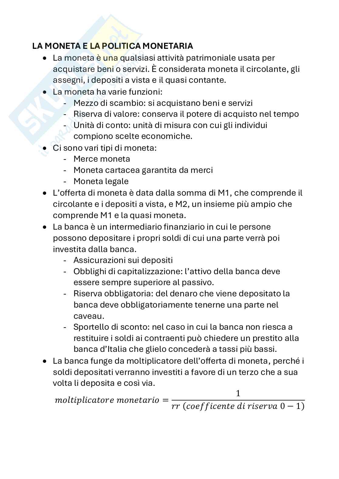 Riassunto esame Economia politica, Prof. Pulejo Massimo, libro consigliato Fondamenti di economia politica, Wells  Pag. 41