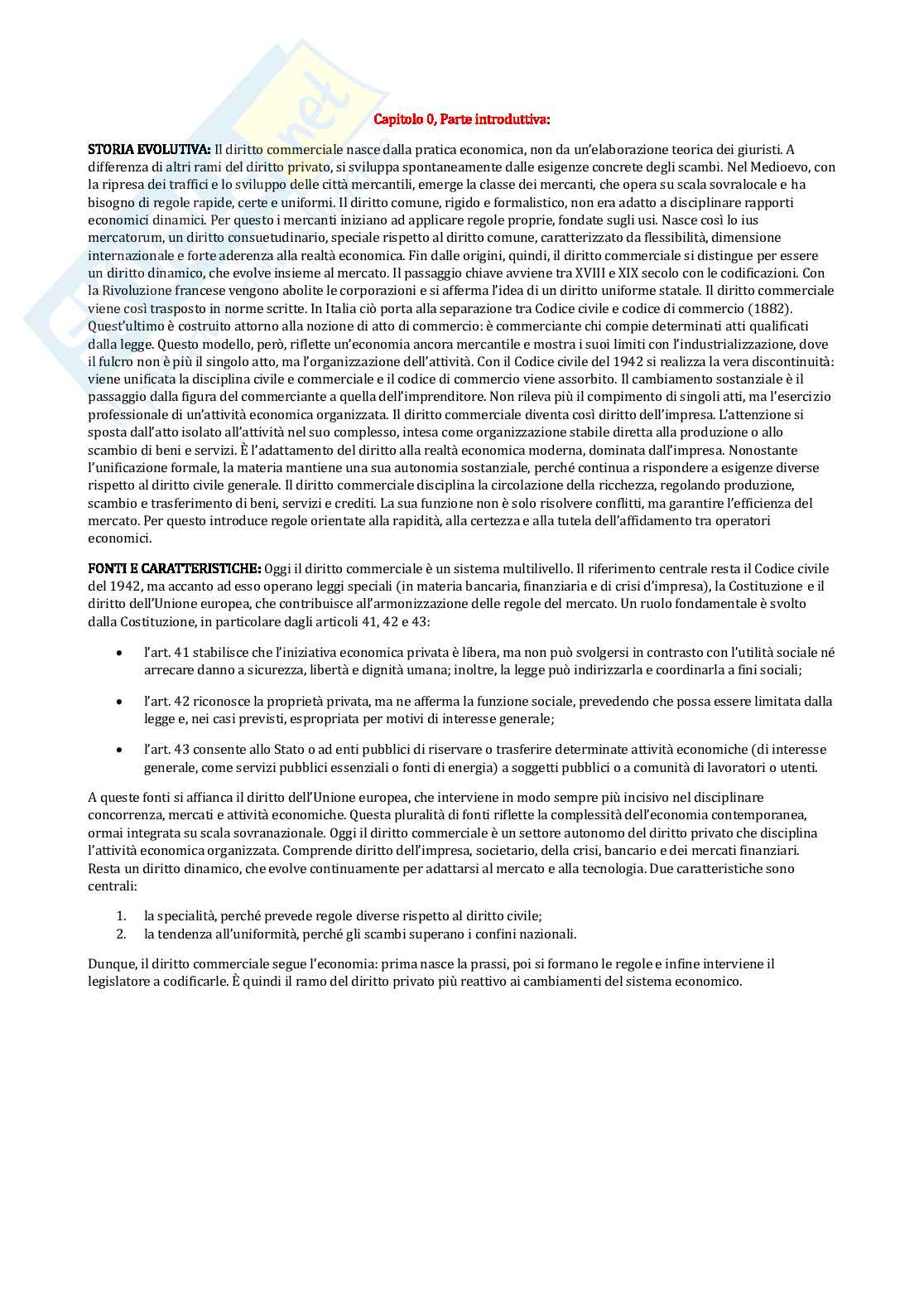 Diritto commerciale  Pag. 1