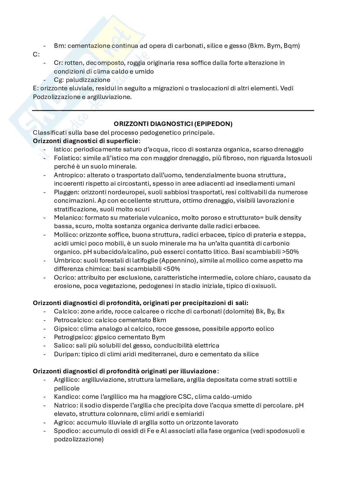 Pedologia e fisica del suolo Pag. 6