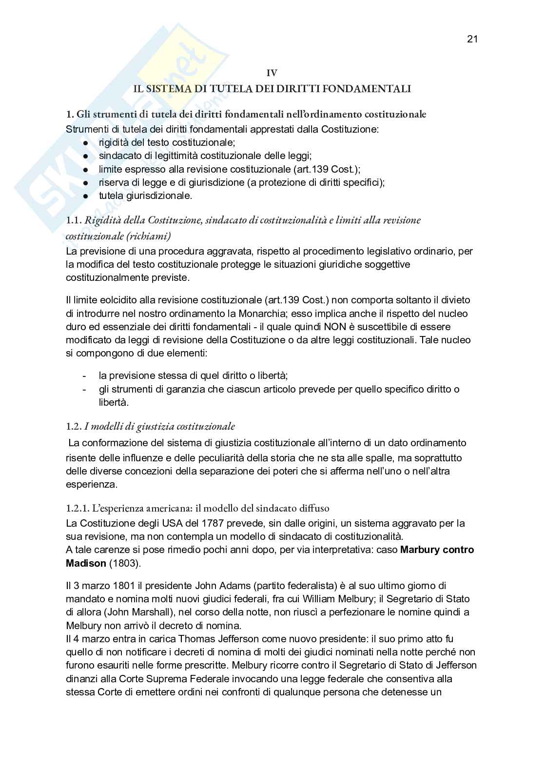 Riassunto esame Diritto costituzionale, Prof. Bascherini Gianluca, libro consigliato Lineamenti di diritto costituzionale , Zagrebelsky Pag. 21