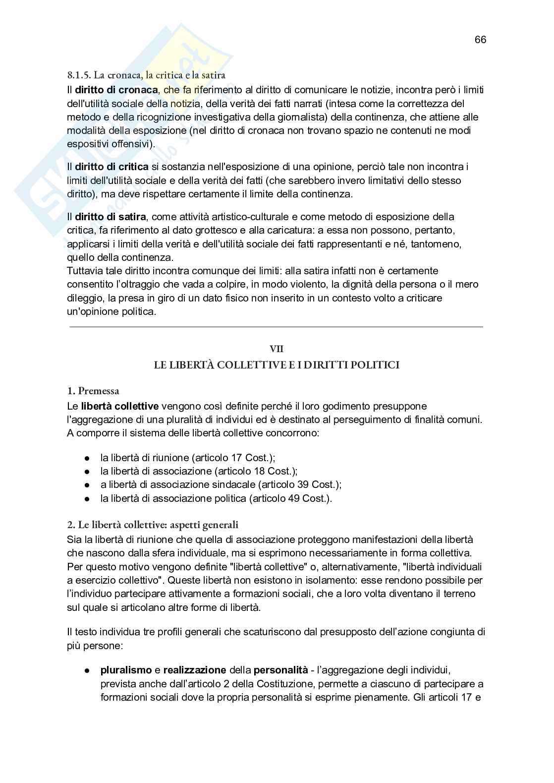 Riassunto esame Diritto costituzionale, Prof. Bascherini Gianluca, libro consigliato Lineamenti di diritto costituzionale , Zagrebelsky Pag. 66