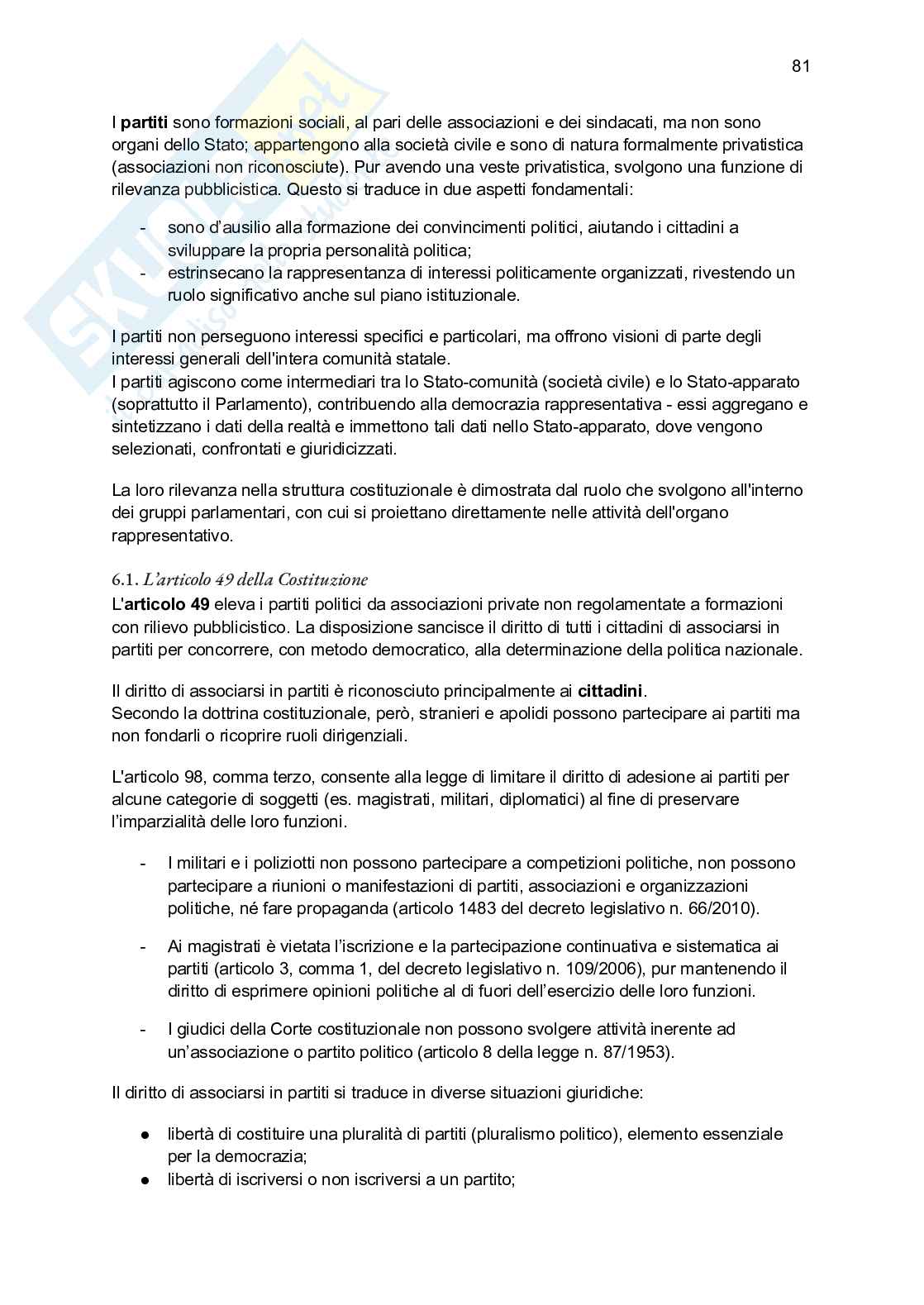 Riassunto esame Diritto costituzionale, Prof. Bascherini Gianluca, libro consigliato Lineamenti di diritto costituzionale , Zagrebelsky Pag. 81