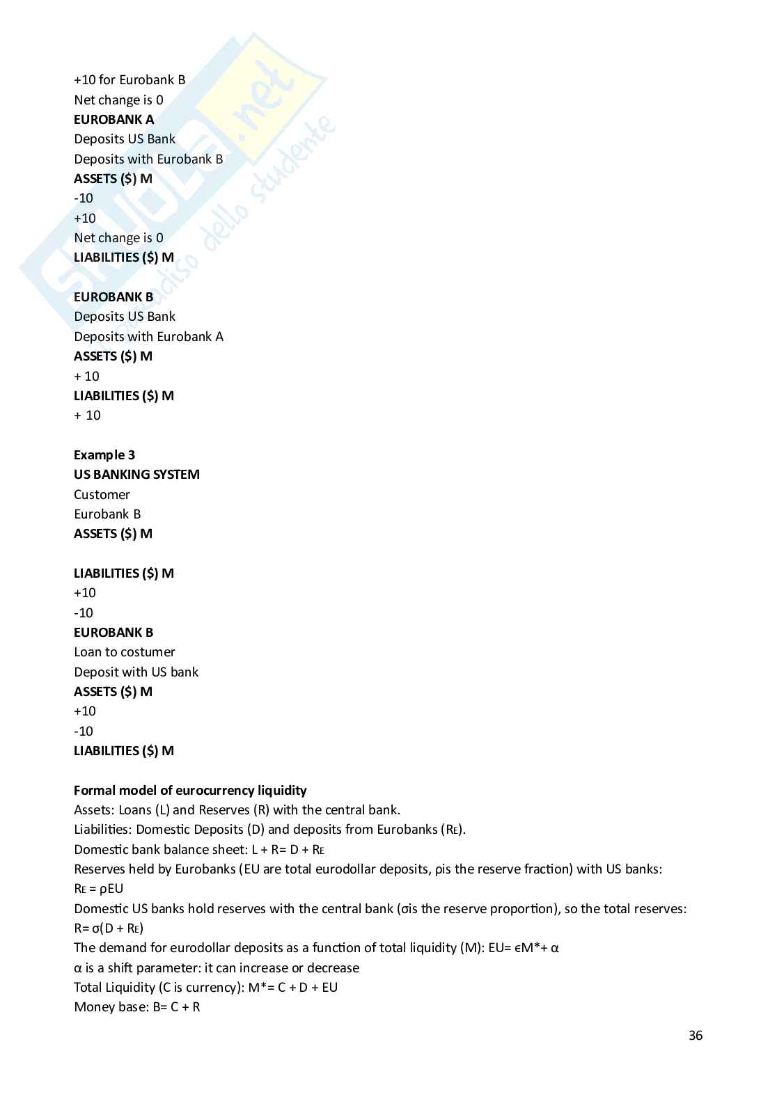 International banking and capital markets Pag. 36