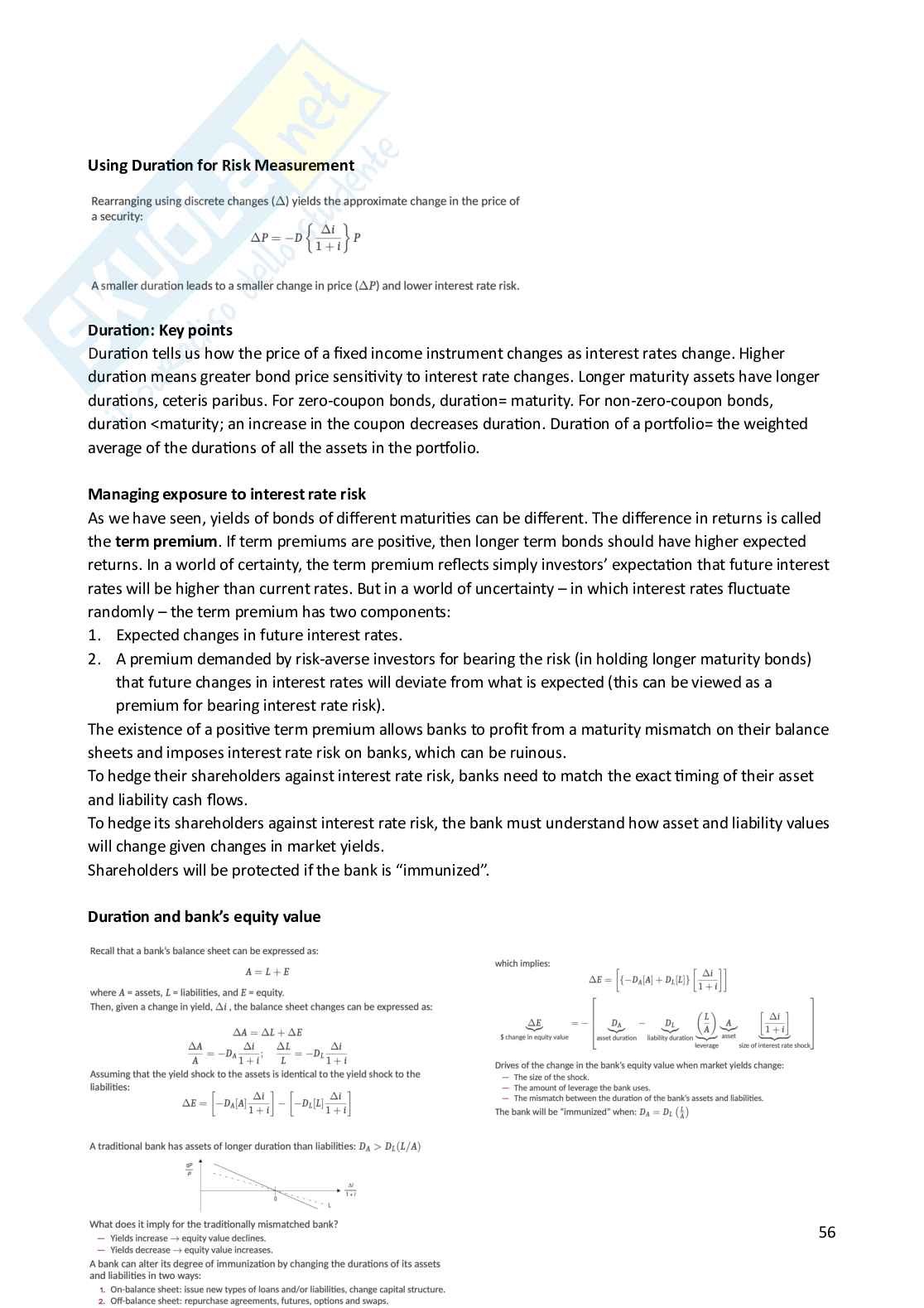 International banking and capital markets Pag. 56