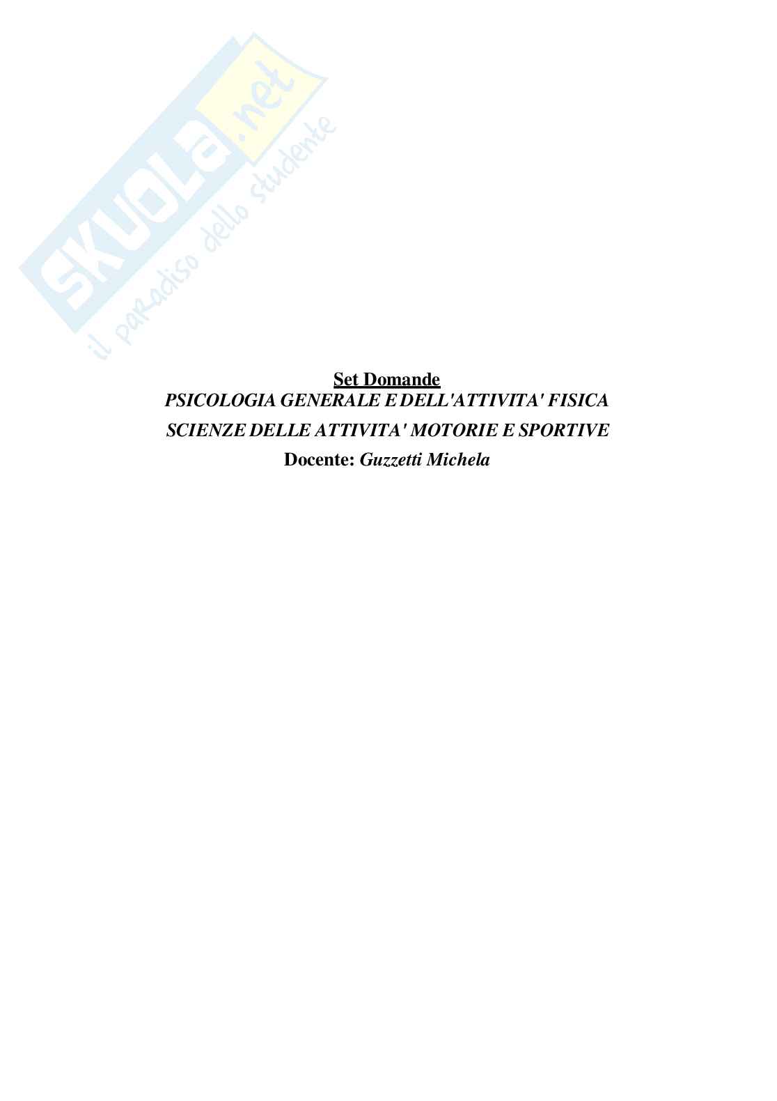 Risposte domande chiuse Psicologia generale e dell'attività fisica aggiornate 2026  Pag. 2