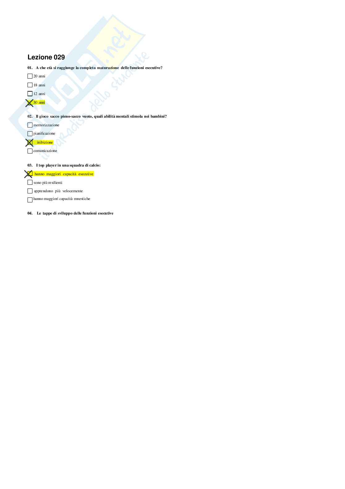 Risposte domande chiuse Psicologia generale e dell'attività fisica aggiornate 2026  Pag. 46