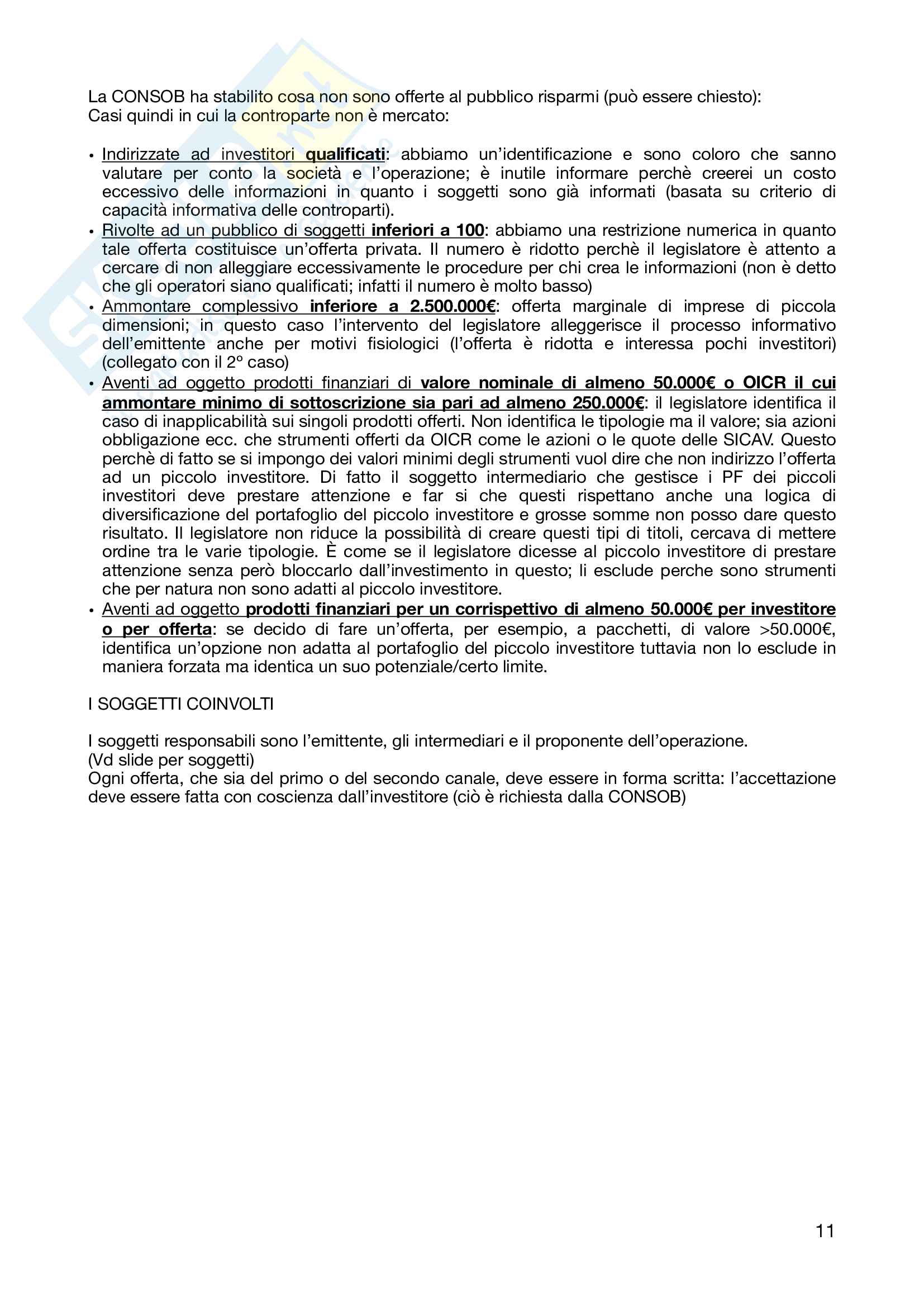 Economia del Mercato Mobiliare, appunti Pag. 11
