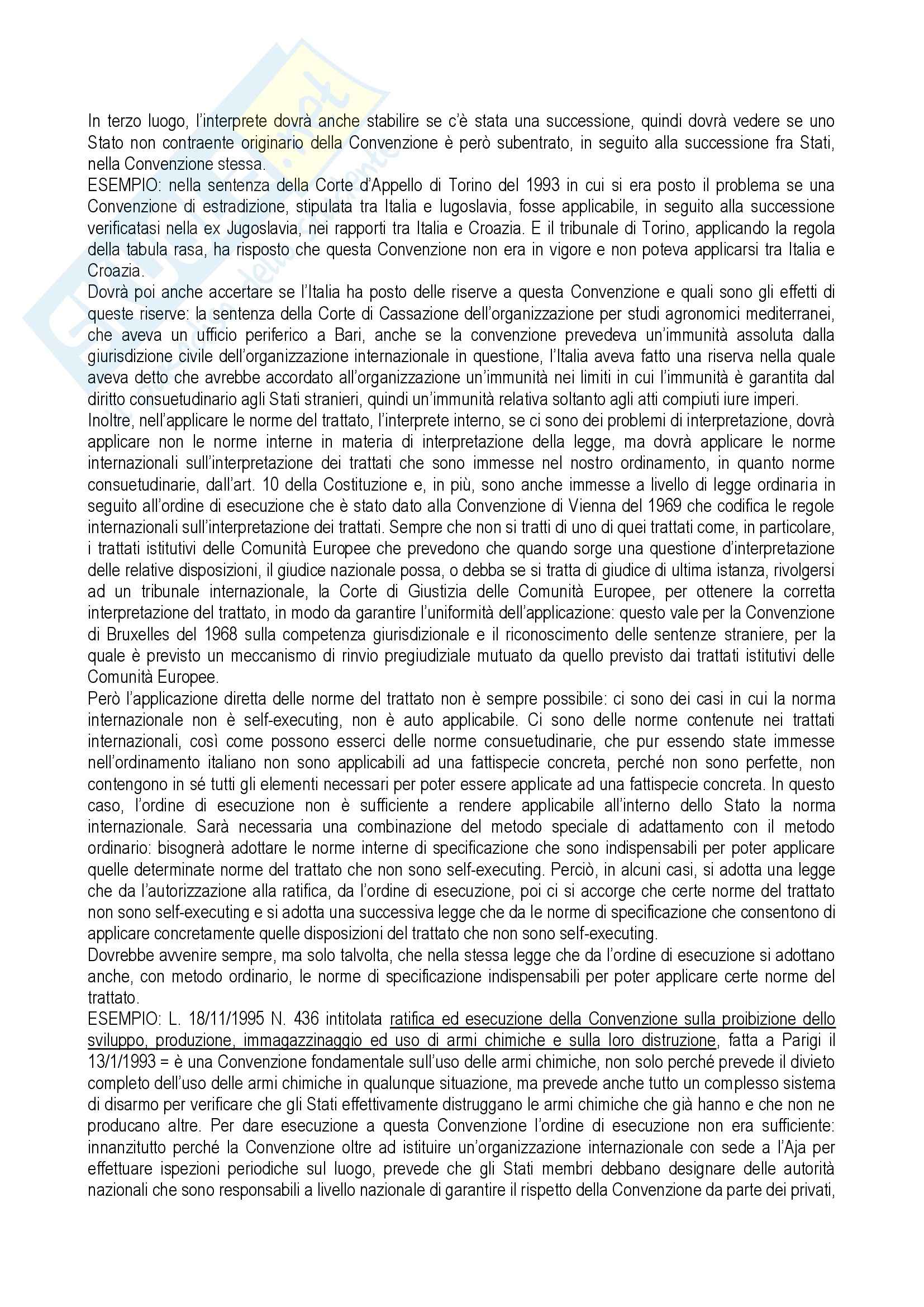 Diritto internazionale - adattamento del diritto interno al diritto internazionale Pag. 11