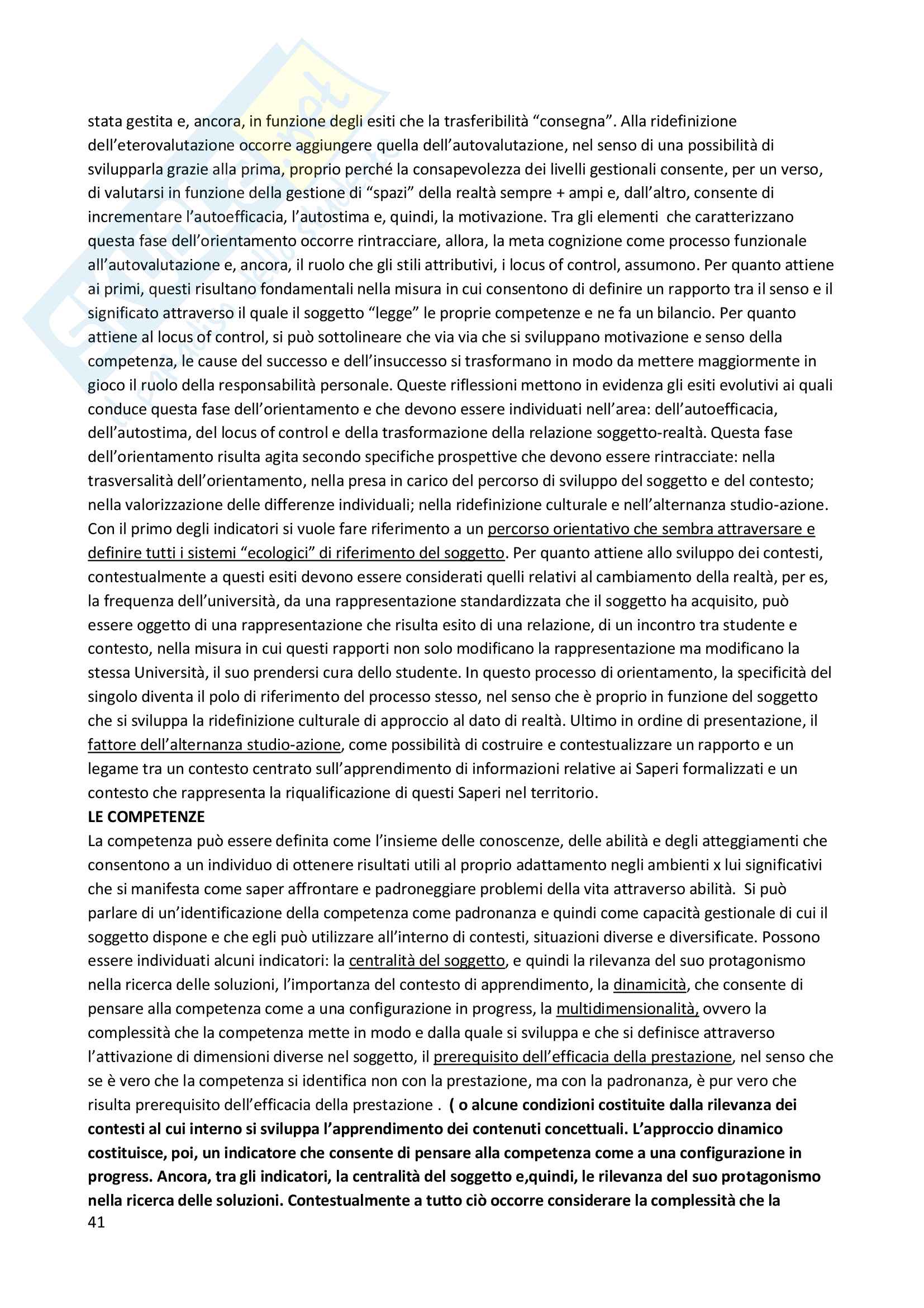 Riassunto esame Psicologia dello sviluppo e dell'educazione, prof. Perricone, libro consigliato: Manuale di psicologia dell'educazione, Perricone Pag. 41