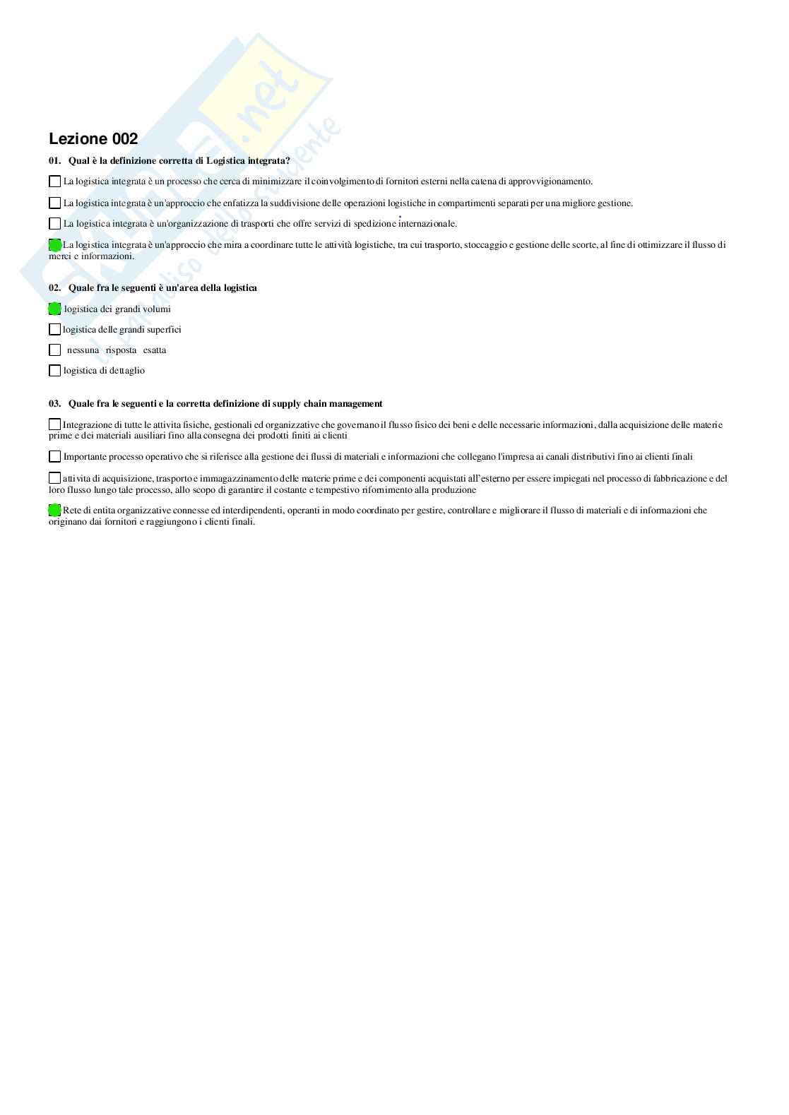 Logistica industriale - Paniere compilato Pag. 2