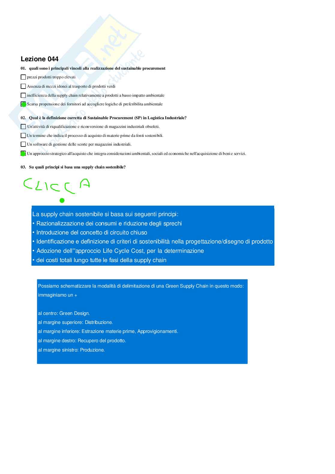 Logistica industriale - Paniere compilato Pag. 46