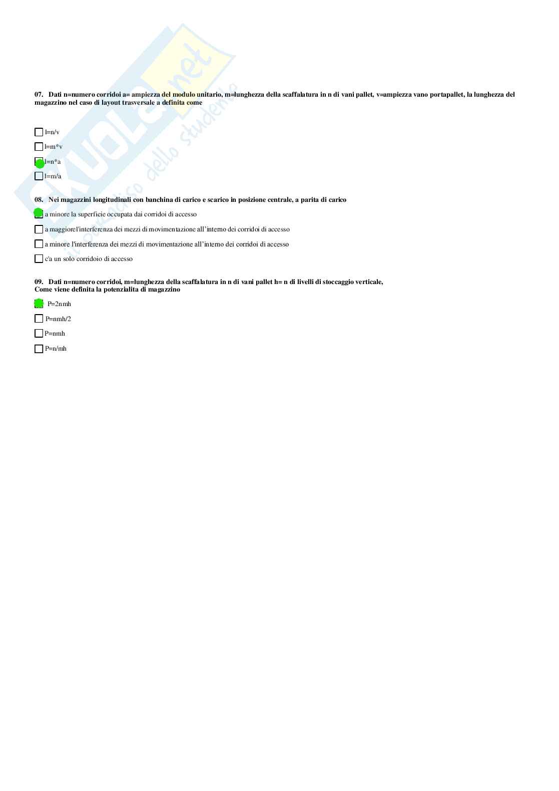 Logistica industriale - Paniere compilato Pag. 6