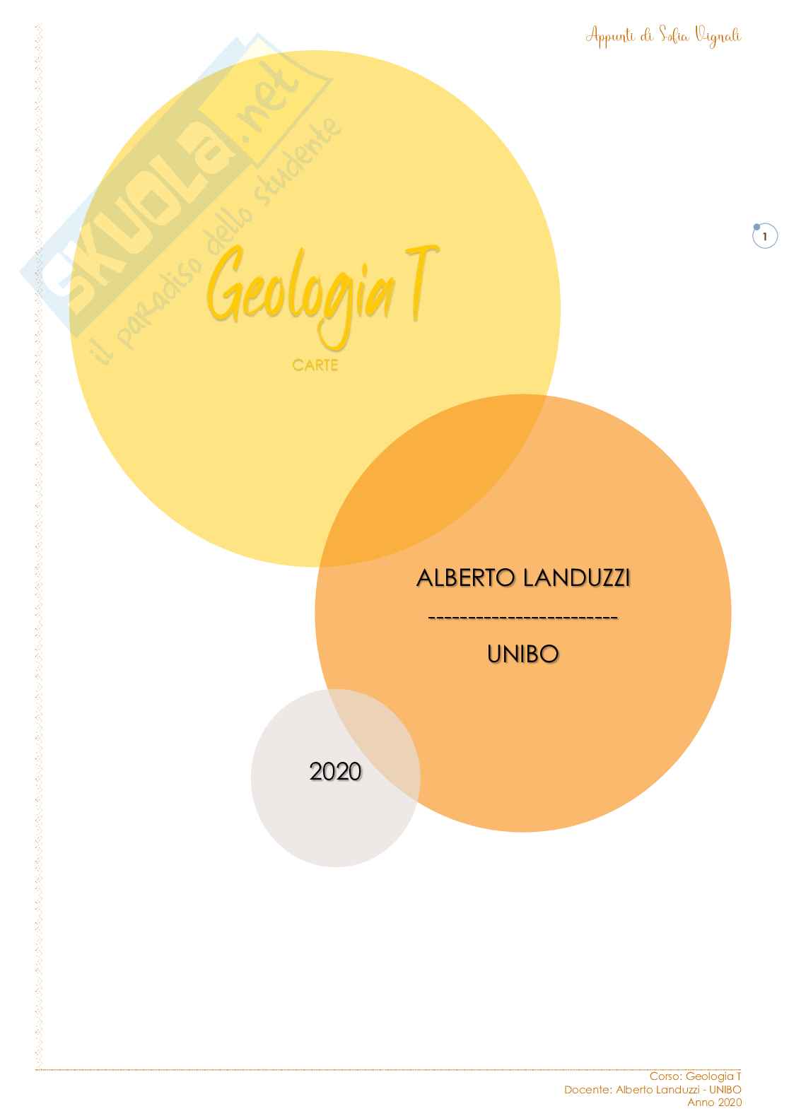 Geologia T - Modulo carte geologiche Pag. 1