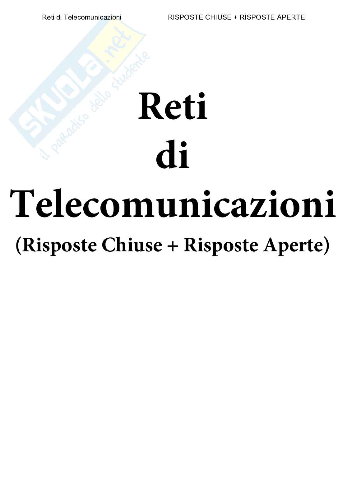 Reti di telecomunicazioni - Paniere compilato Pag. 1