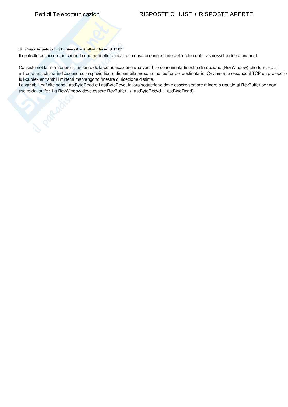 Reti di telecomunicazioni - Paniere compilato Pag. 21