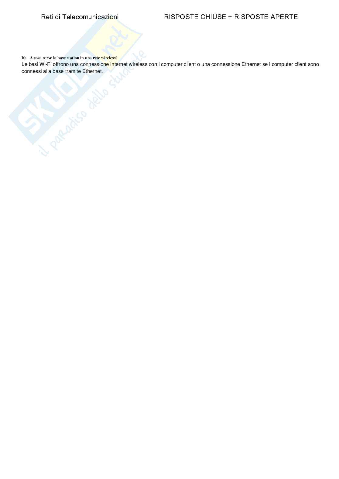 Reti di telecomunicazioni - Paniere compilato Pag. 46