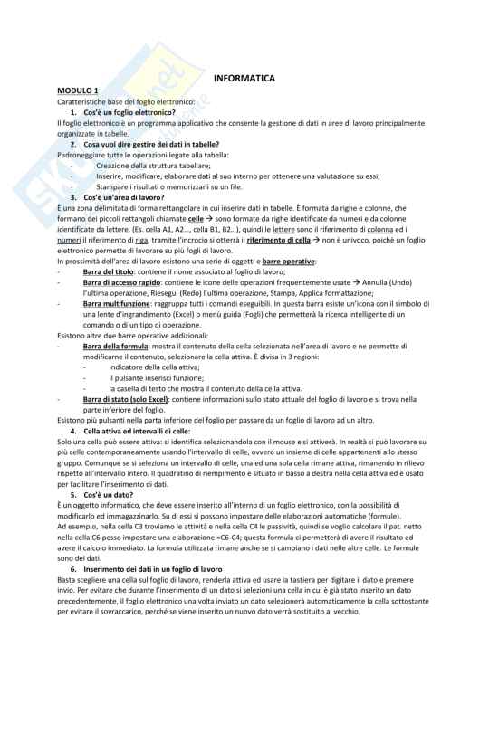 Informatica, appunti  Pag. 1
