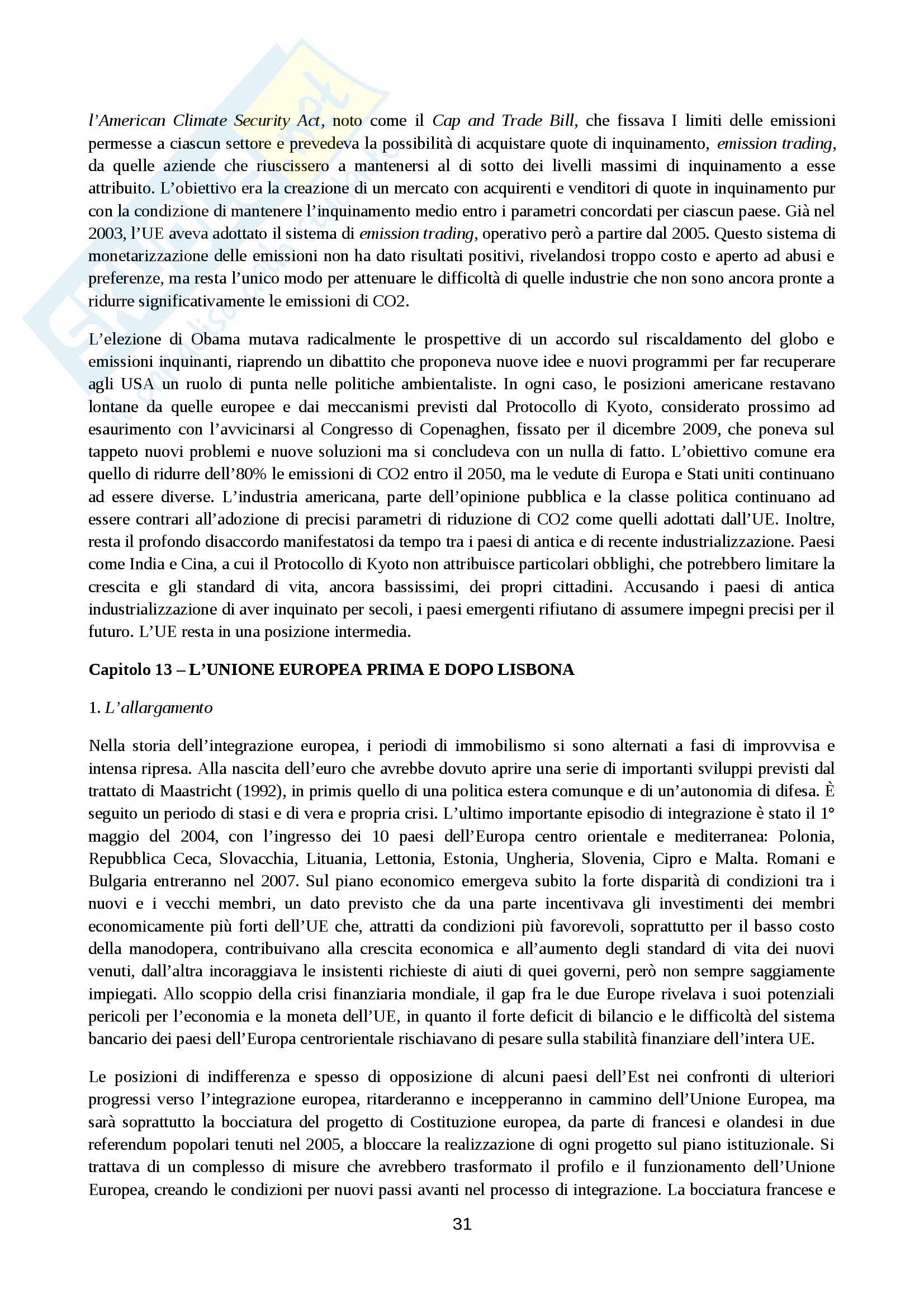 Riassunto esame Storia Contemporanea, prof. Cuzzi, libro consigliato Europa e Stati Uniti dopo la Guerra Fredda di G. Mammarella Pag. 31
