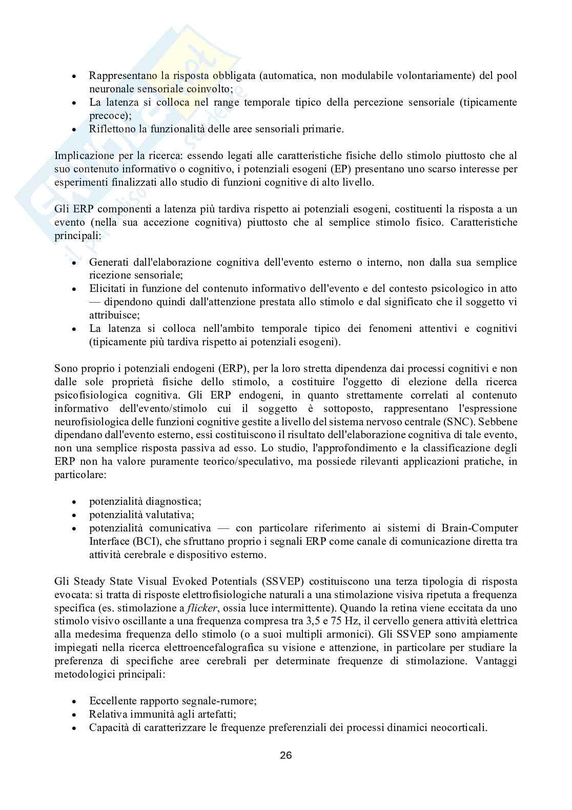 Appunti esame Psicofisiologia sperimentale Pag. 26