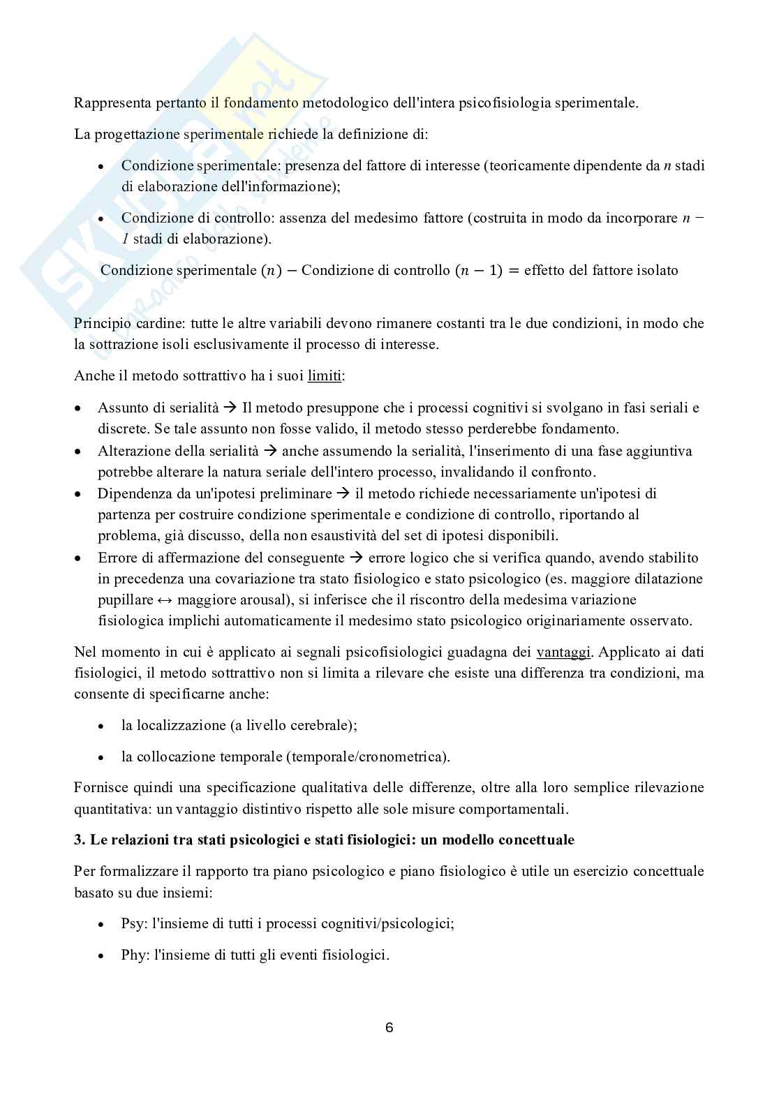 Appunti esame Psicofisiologia sperimentale Pag. 6