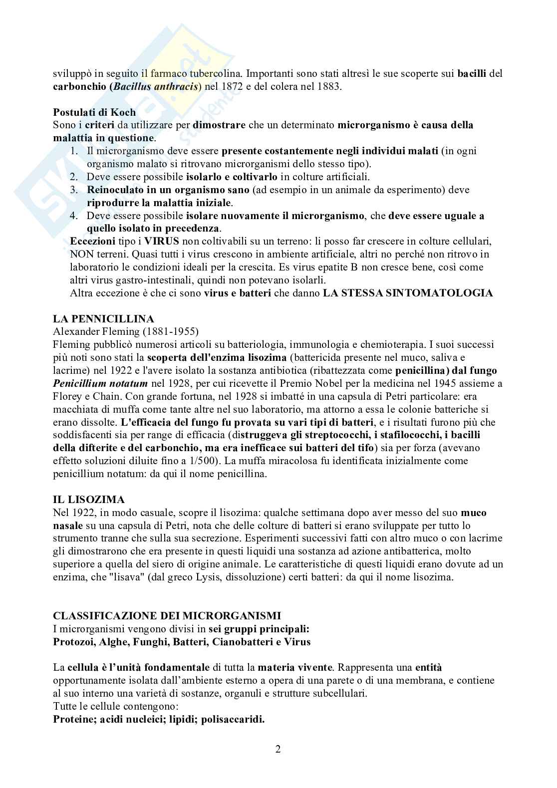 Microbiologia - Appunti Pag. 2