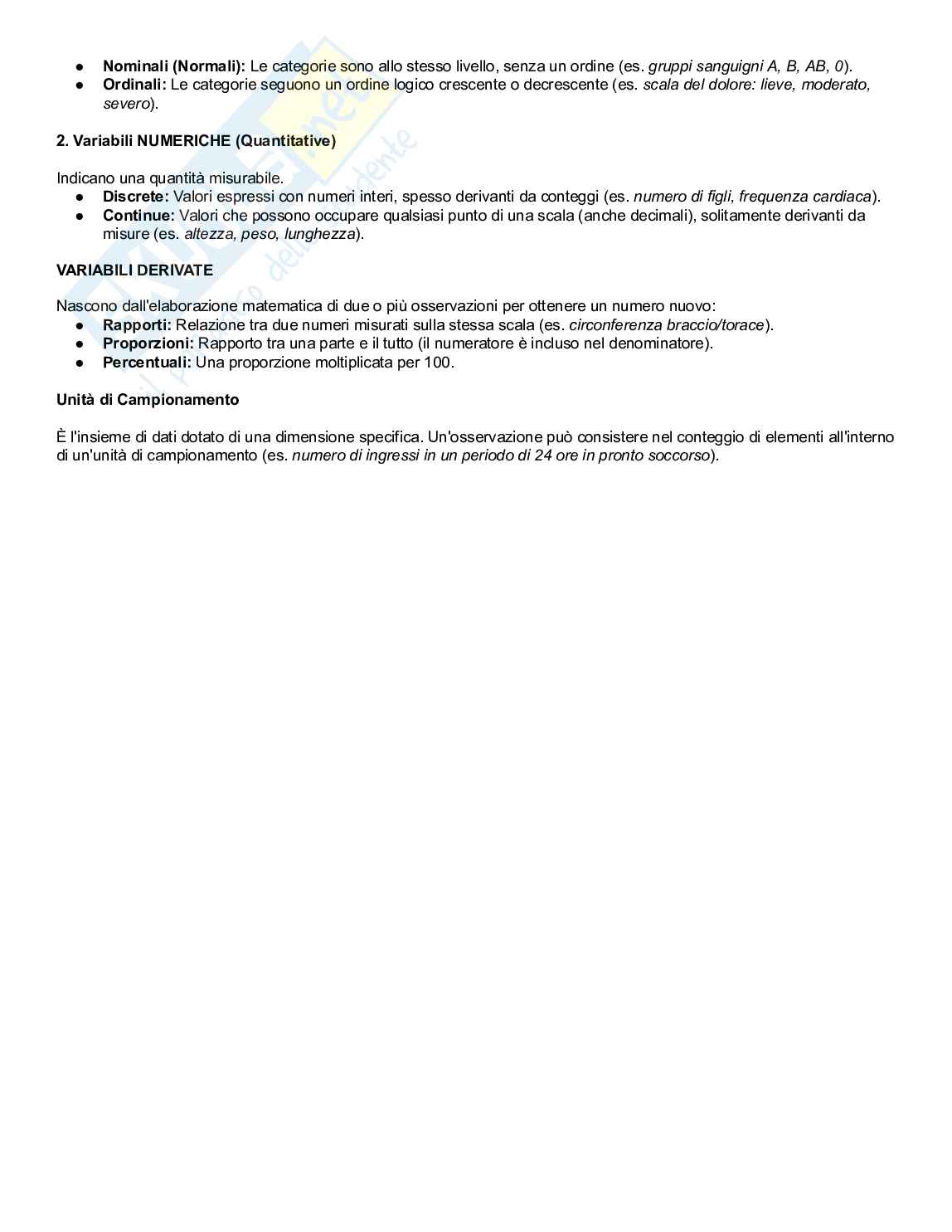 Statistica medica  Pag. 6