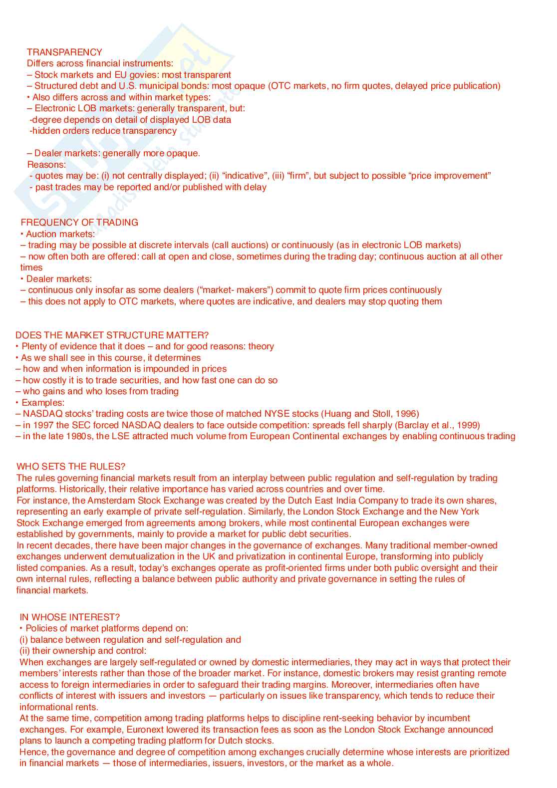 Market Microstructure Pag. 11