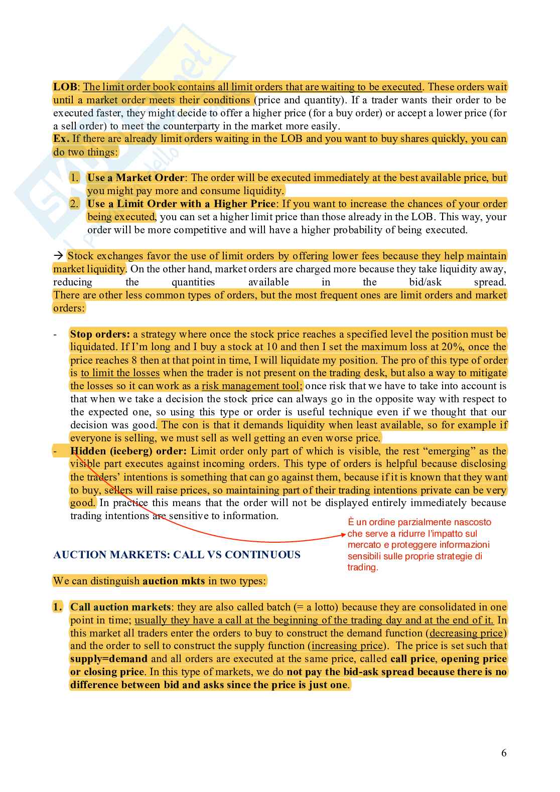 Market Microstructure Pag. 6