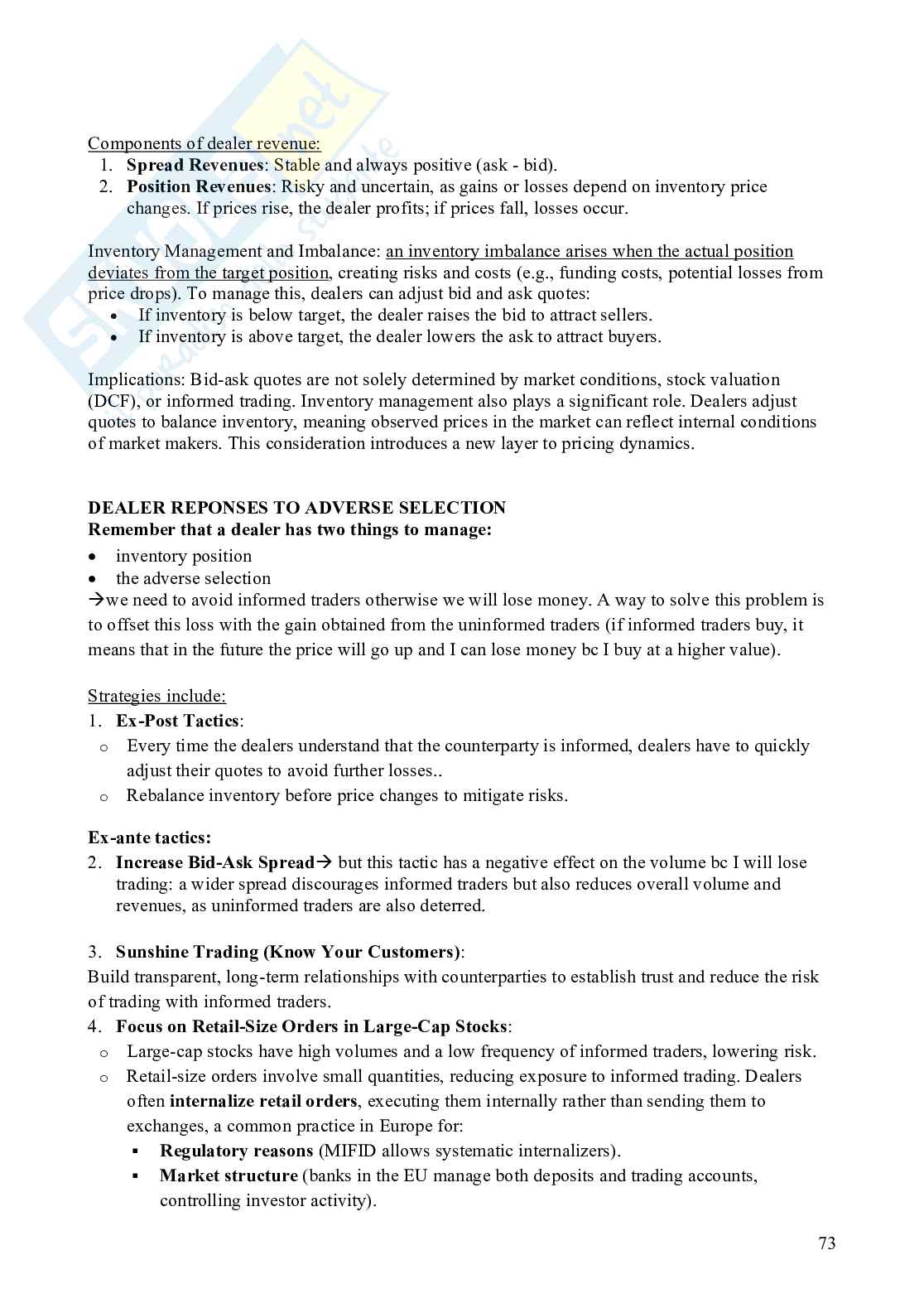 Market Microstructure Pag. 81