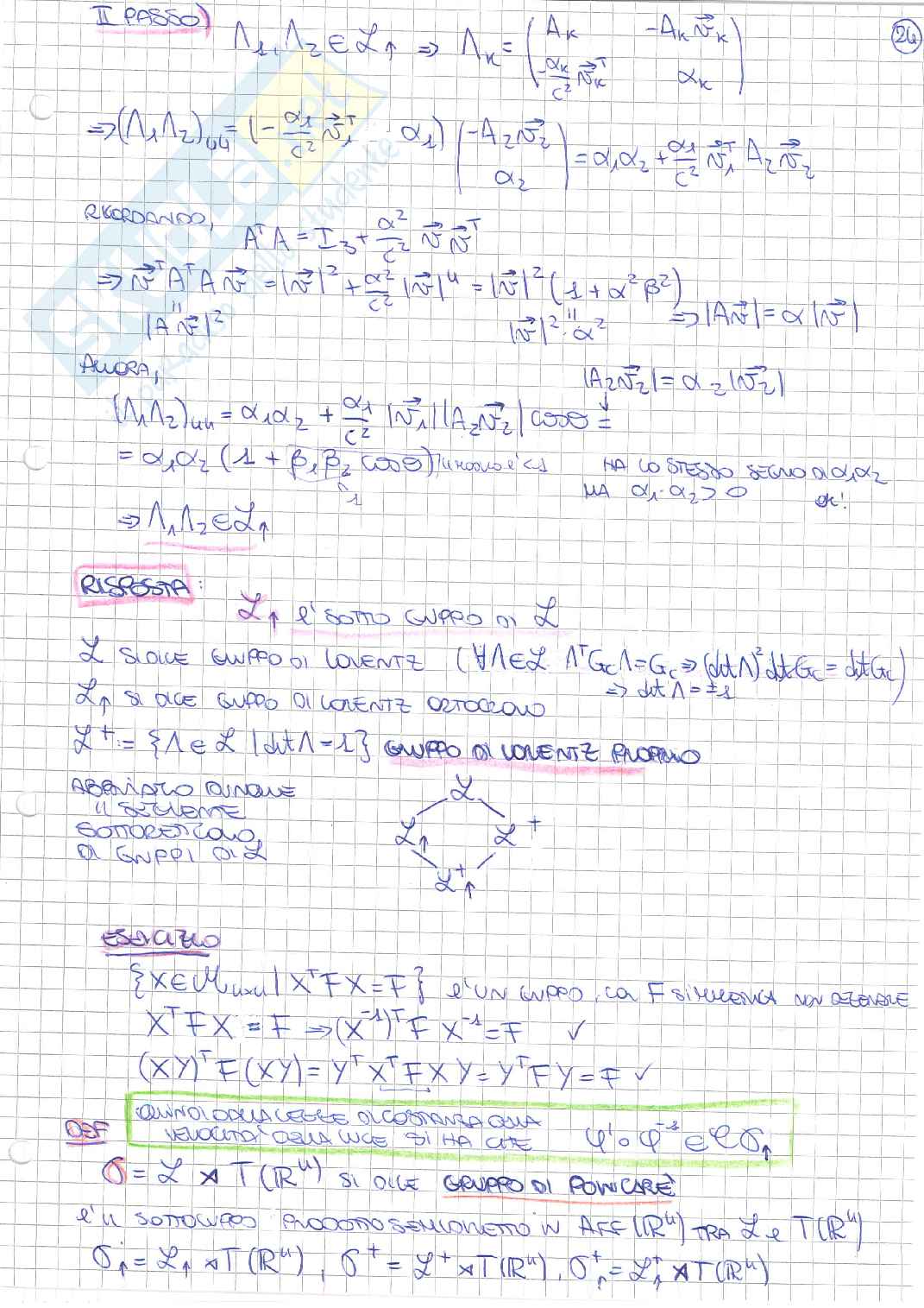 Metodi geometrici in teoria della relatività Pag. 51