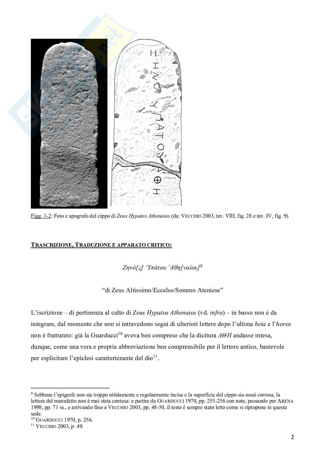 Riassunto esame Epigrafia greca, Prof. Vecchio Luigi, libro consigliato Epigrafia greca, Guarducci Pag. 2