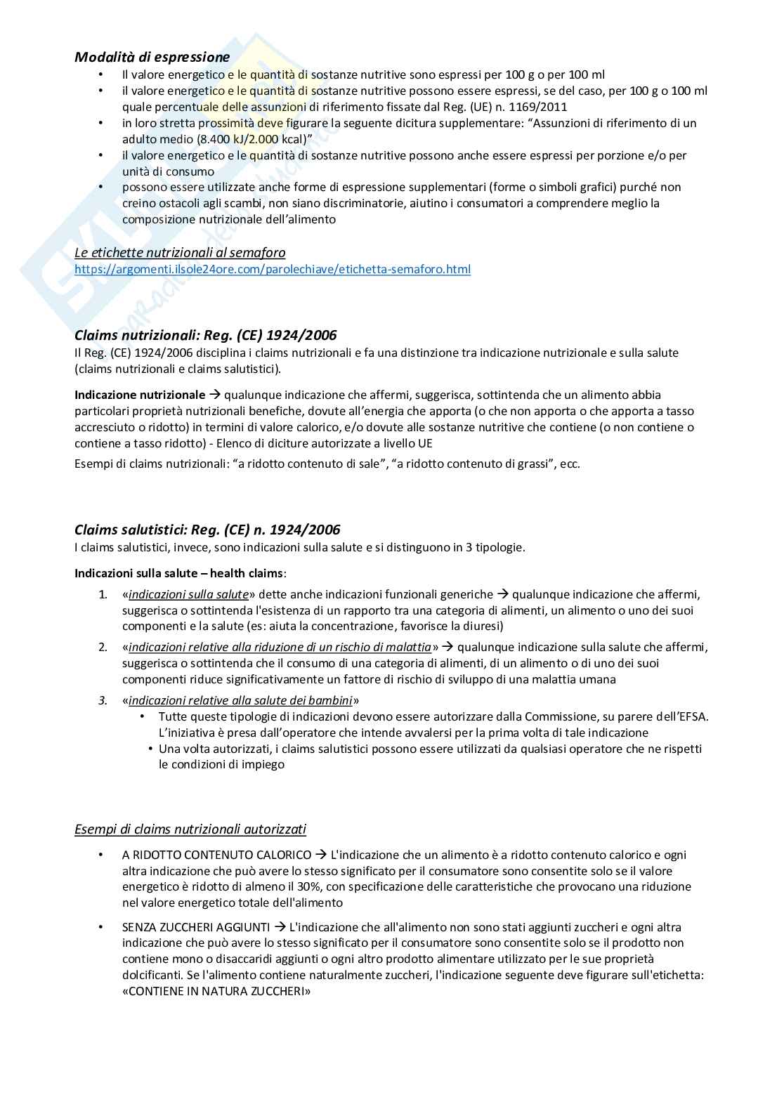 Appunti Legislazione alimentare Pag. 61