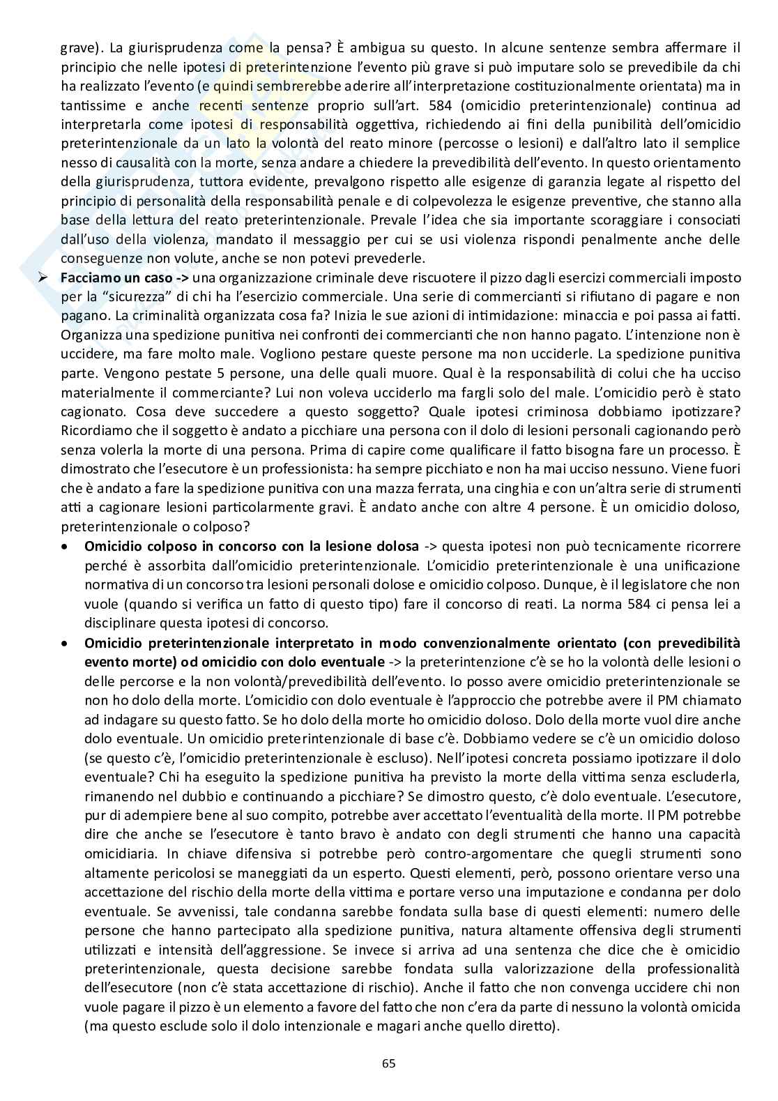 Appunti delle lezioni di diritto penale I concernenti gli elementi oggettivi e soggettivi del fatto tipico Pag. 31