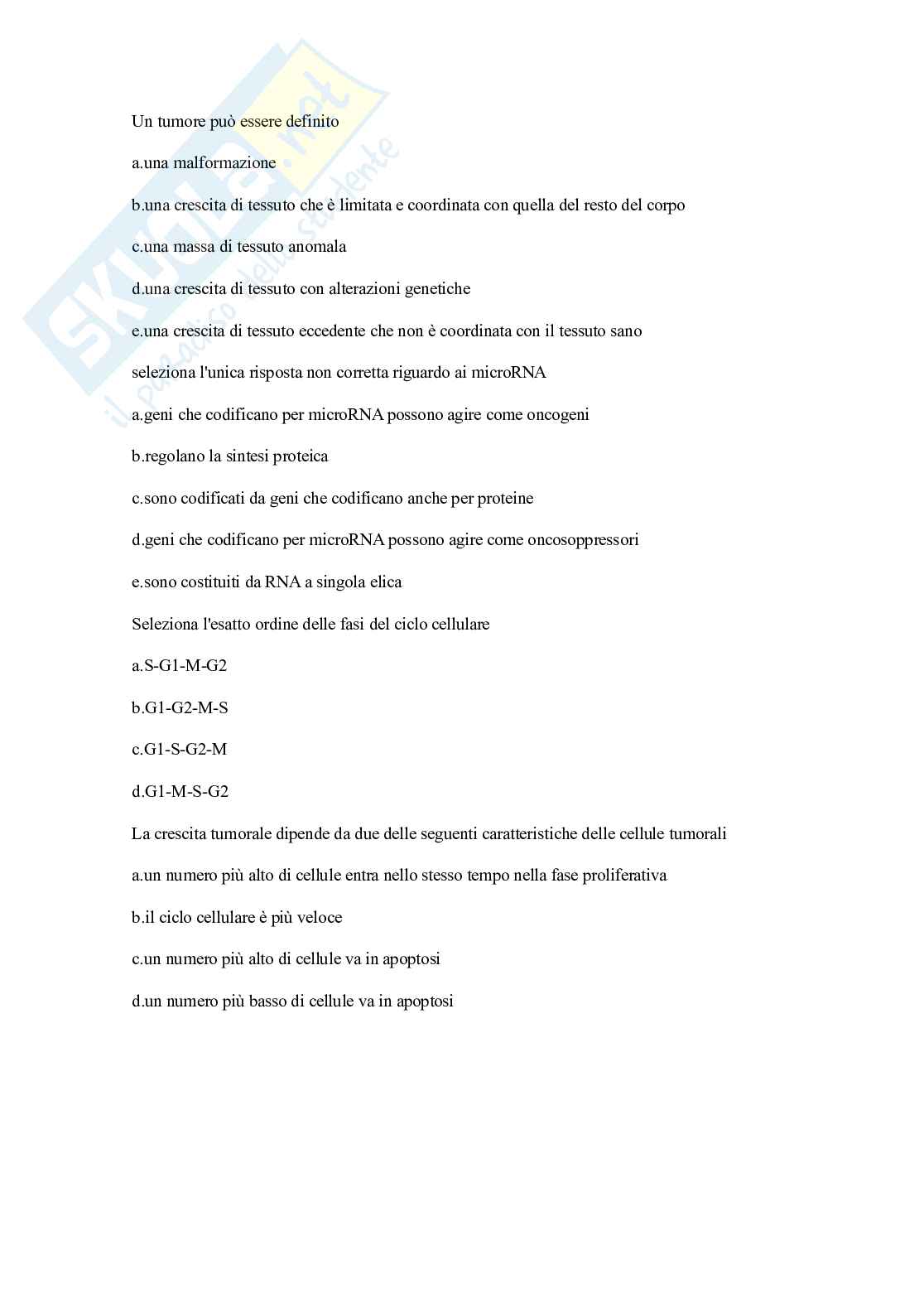 Test Patologia generale e immunologia Pag. 21