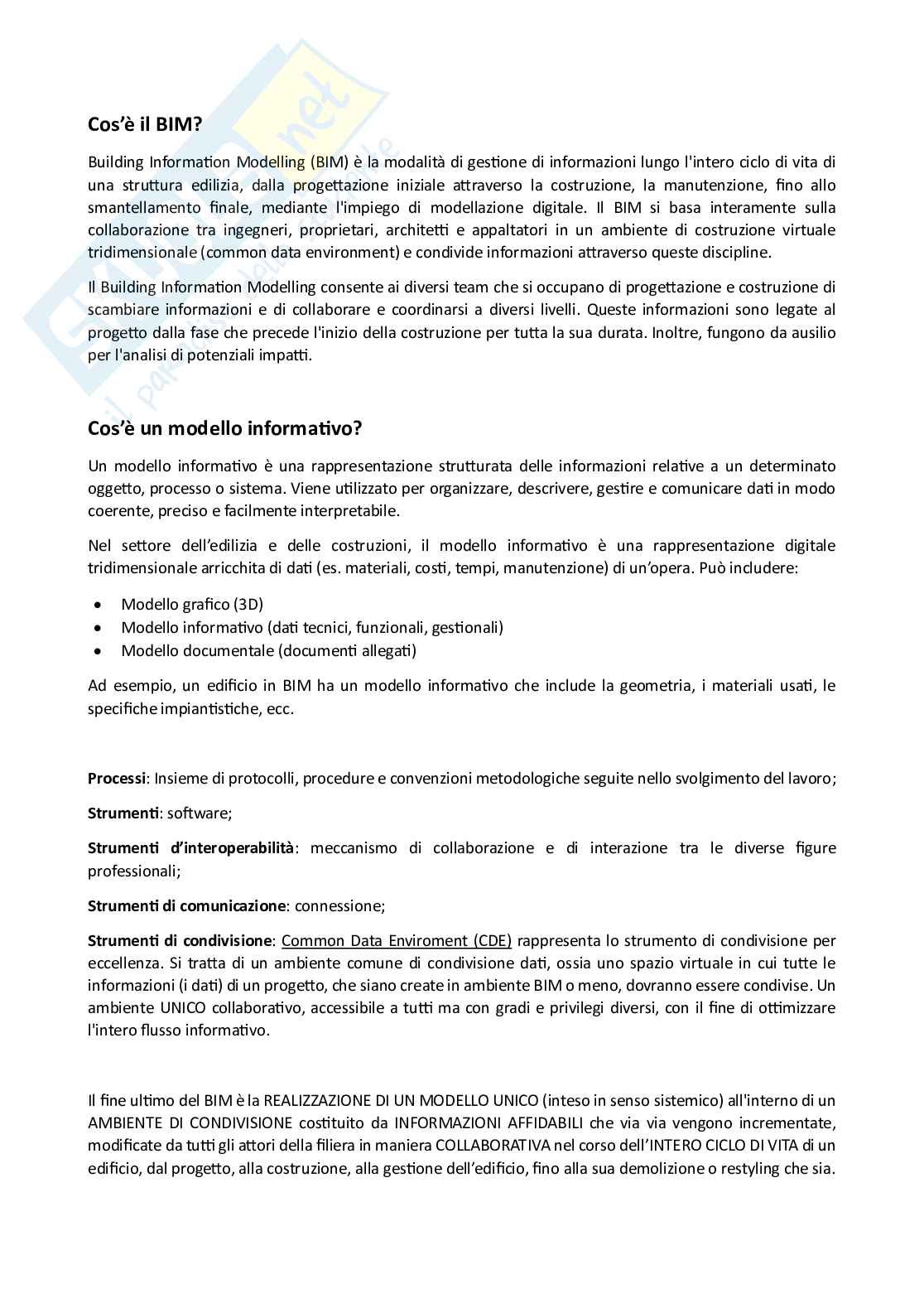 Appunti di Building Information Modelling (BIM)  Pag. 1