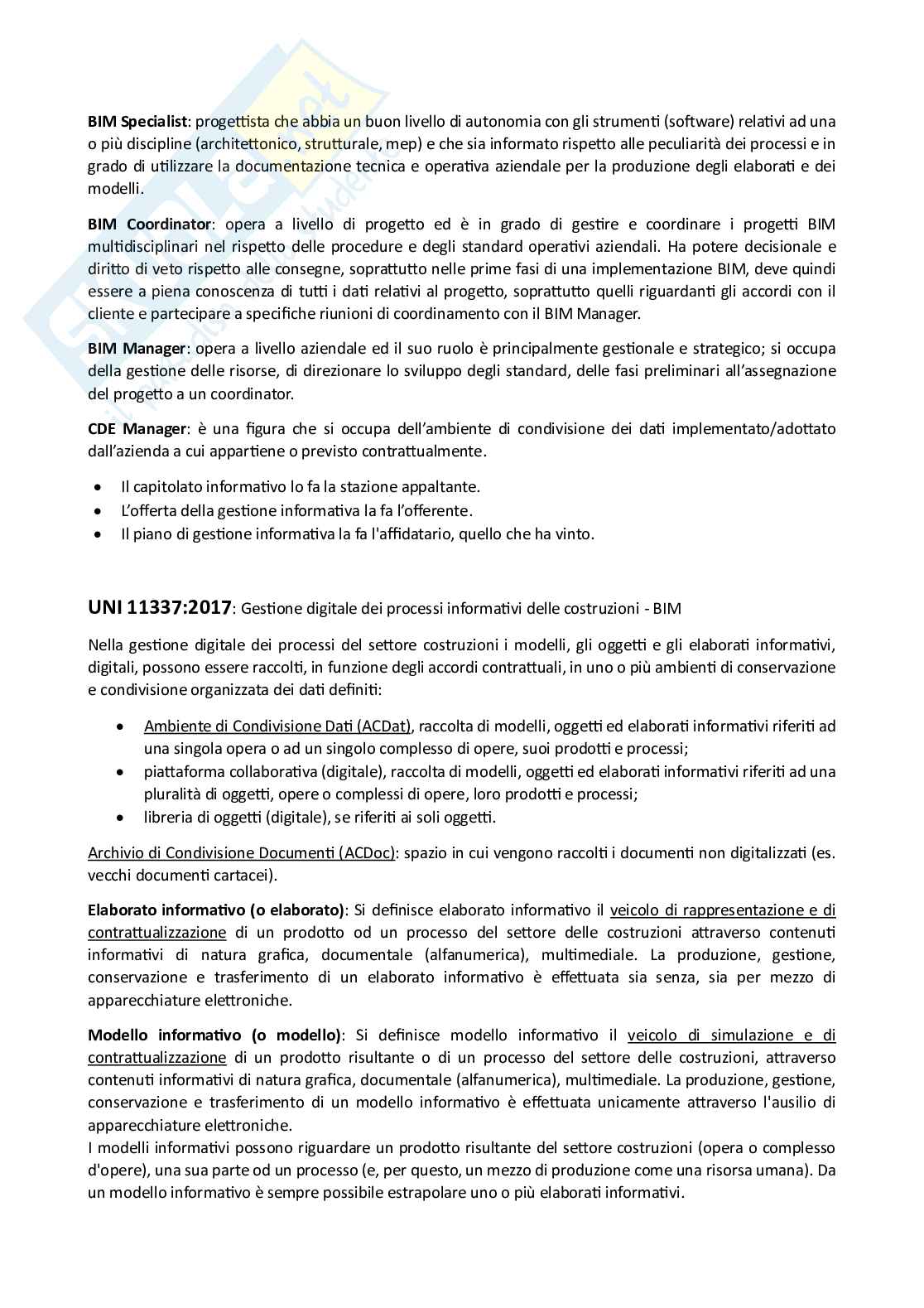 Appunti di Building Information Modelling (BIM)  Pag. 2