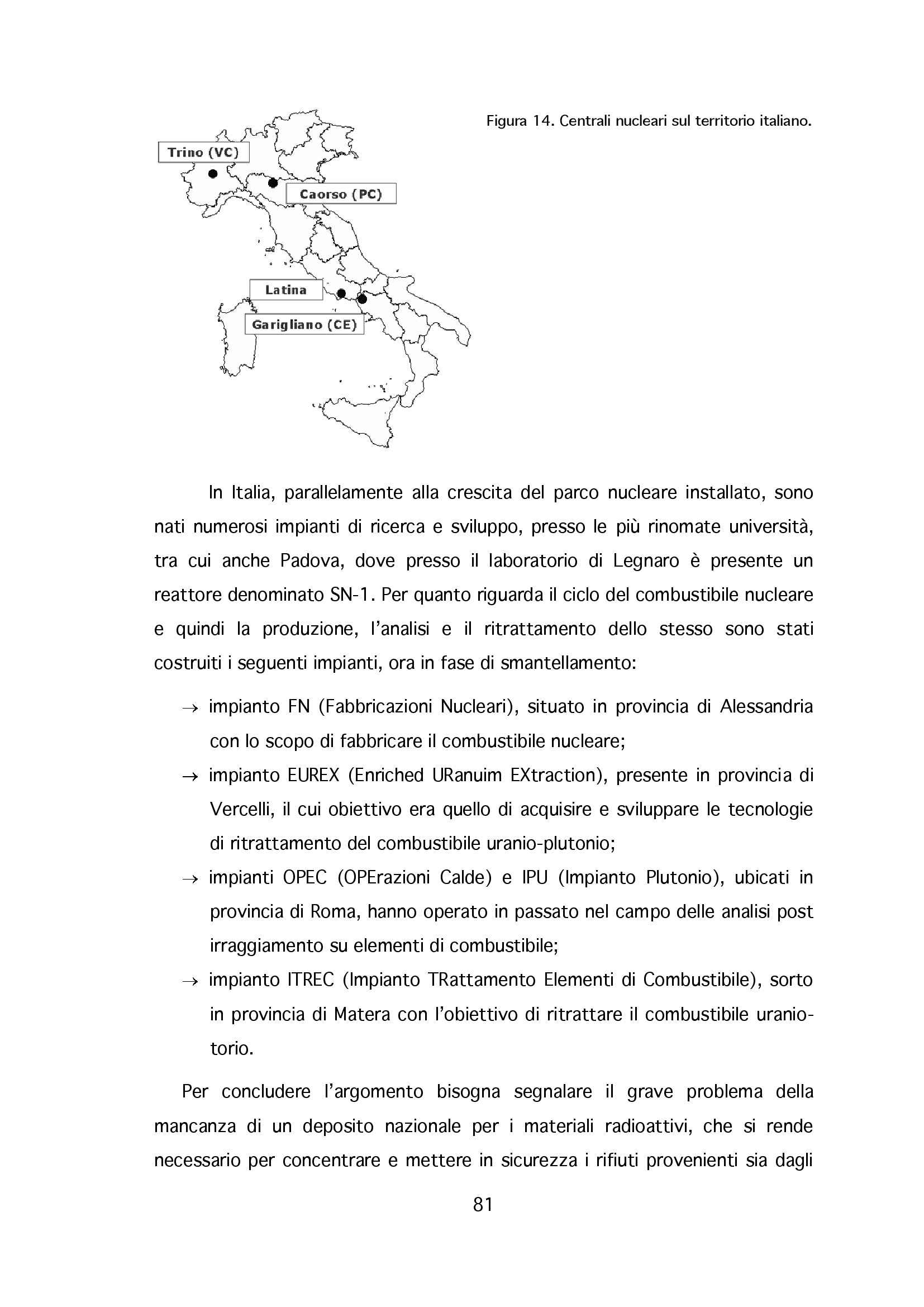 Tesi - Energia nucleare: impieghi, radioattività e funzionamento del reattore Pag. 81