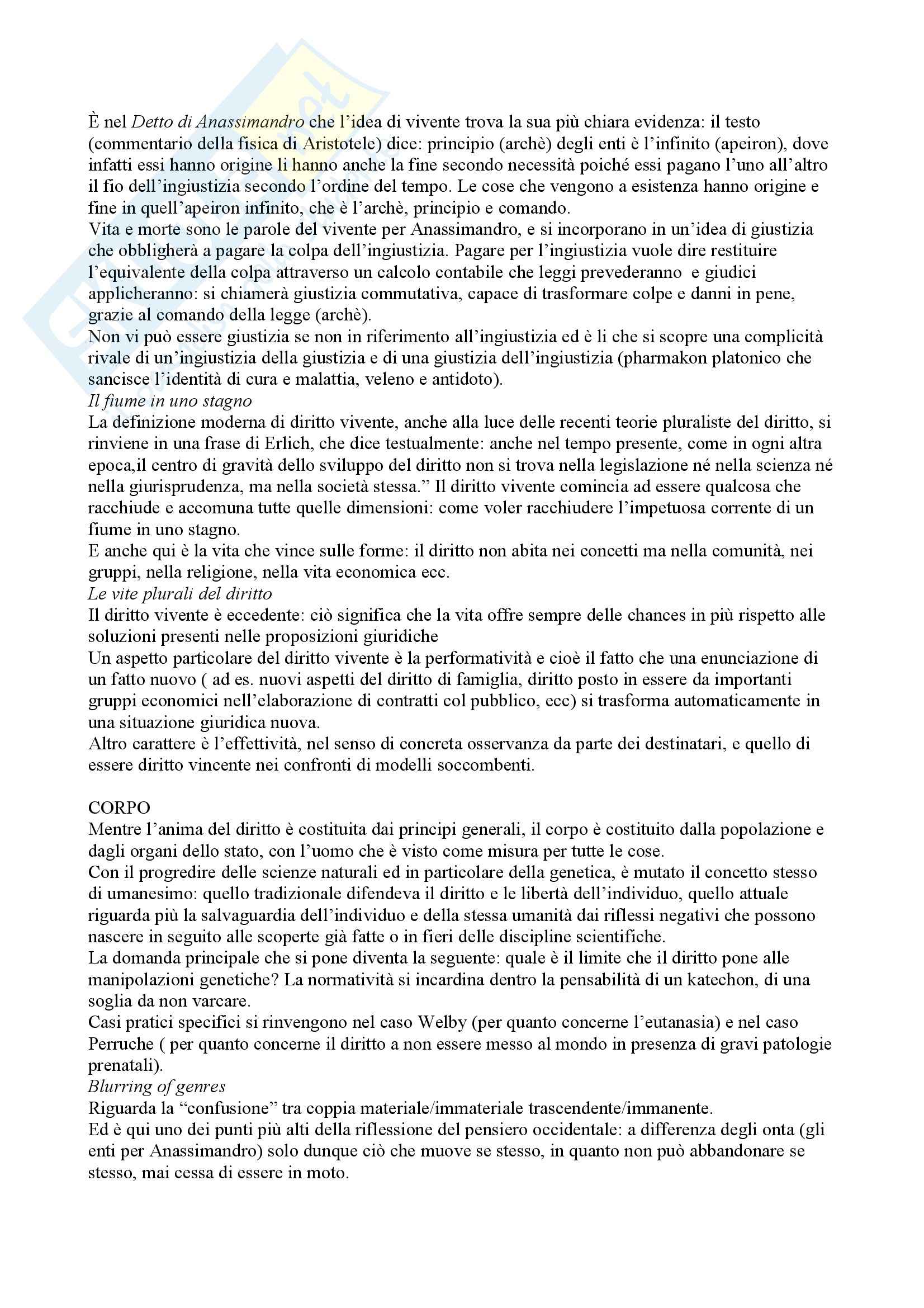 Riassunto esame Filosofia del Diritto, prof. Resta, libro consigliato Diritto Vivente Pag. 2