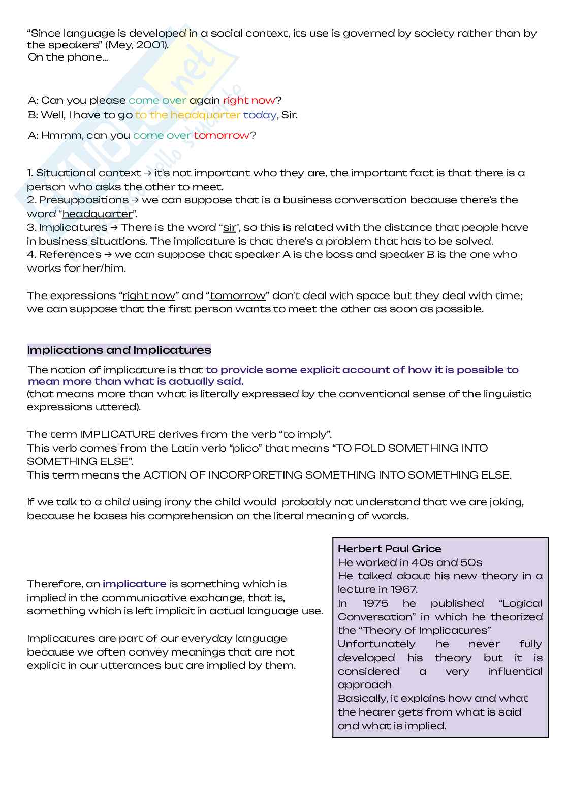 English linguistics for tourism and commerce, Lingua inglese 3 Pag. 16