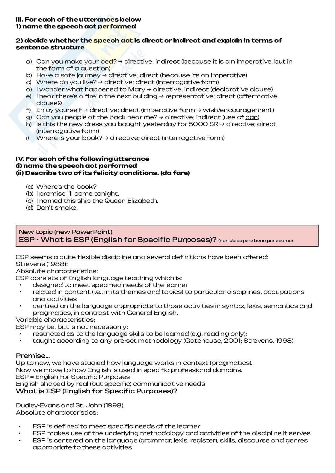 English linguistics for tourism and commerce, Lingua inglese 3 Pag. 51