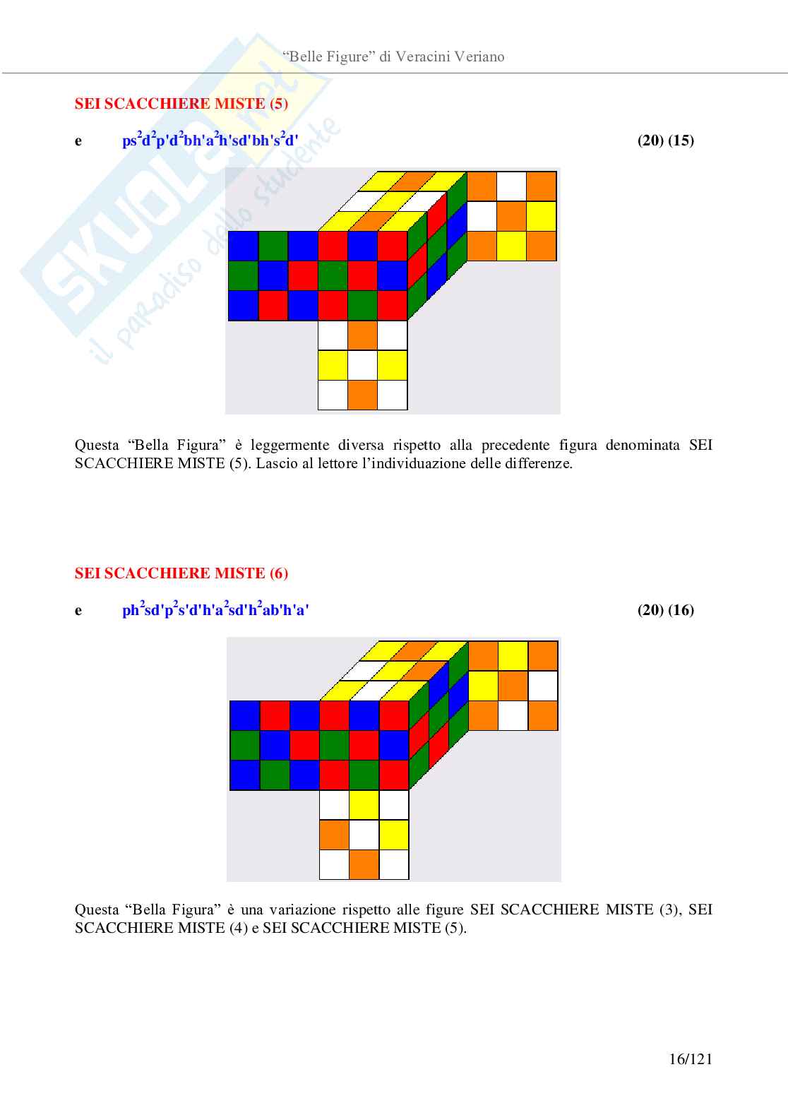 Belle figure con il cubo di Rubik Pag. 16