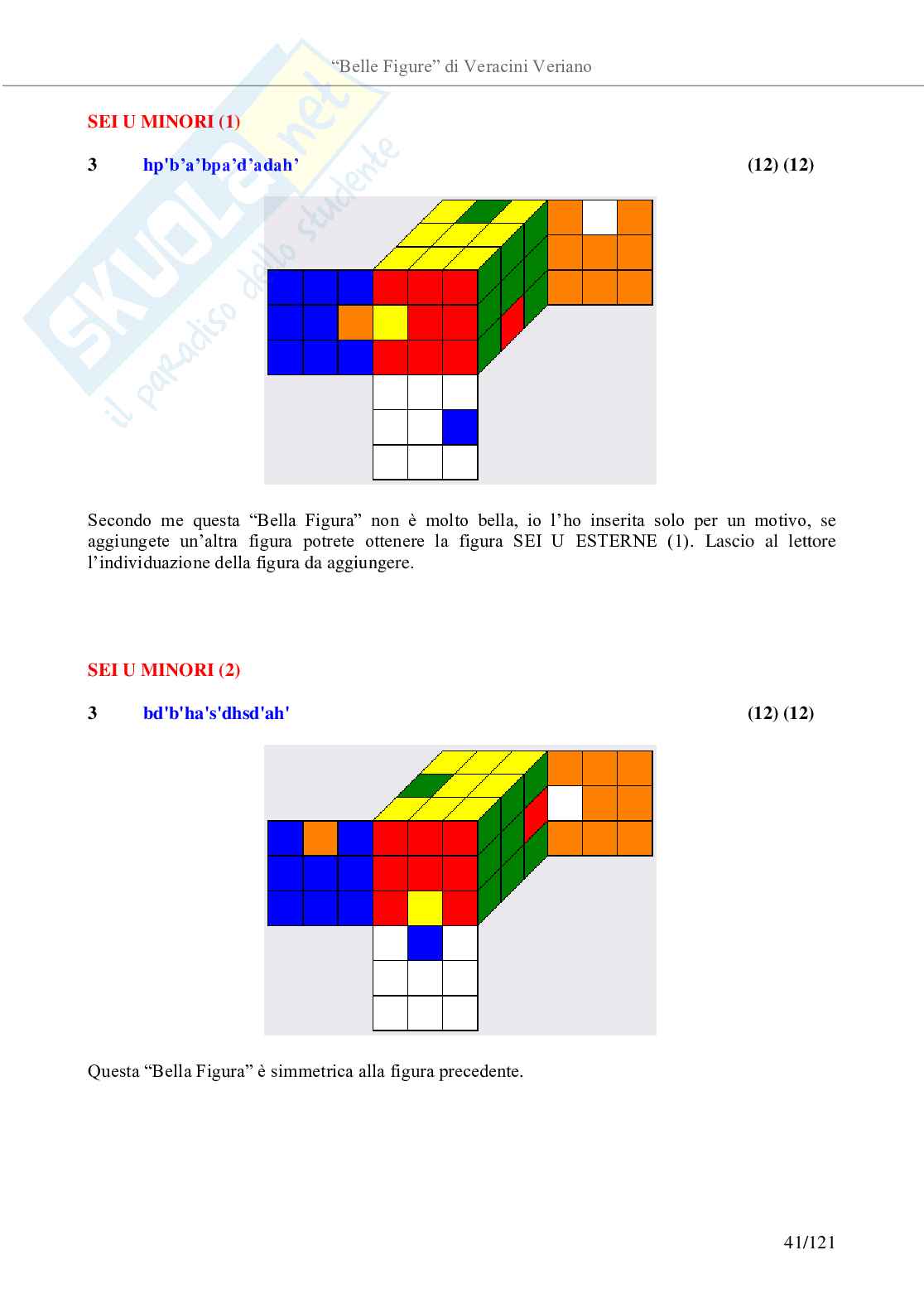 Belle figure con il cubo di Rubik Pag. 41