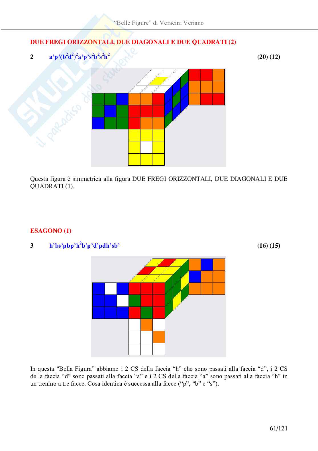 Belle figure con il cubo di Rubik Pag. 61