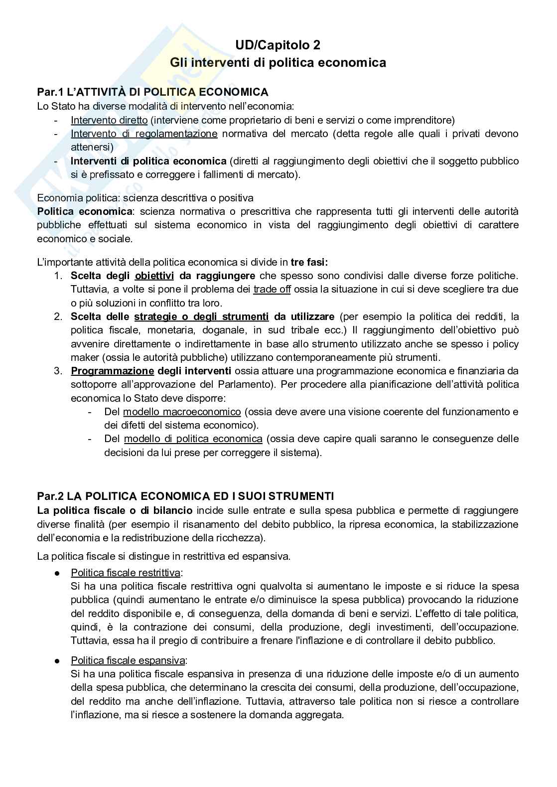 Economia politica Pag. 1