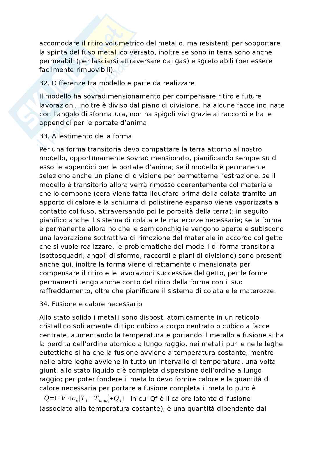 Risposte d'esame Tecnologia meccanica  Pag. 11