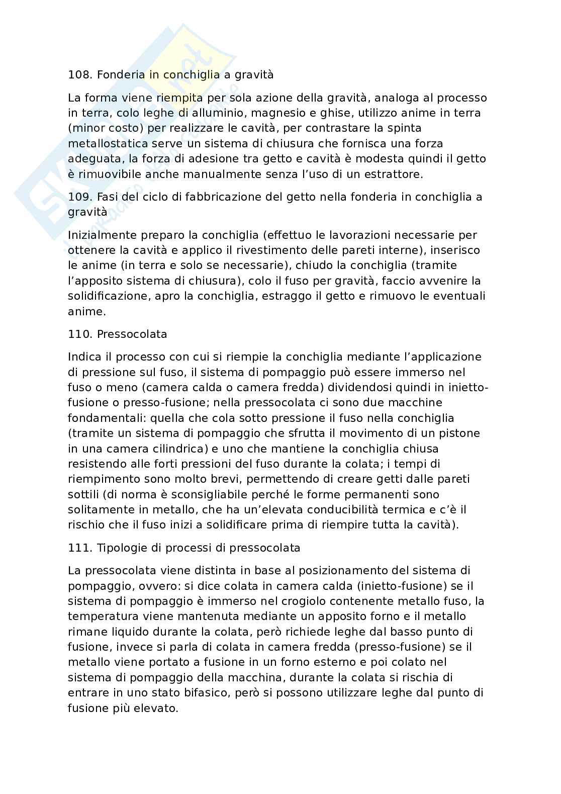 Risposte d'esame Tecnologia meccanica  Pag. 36