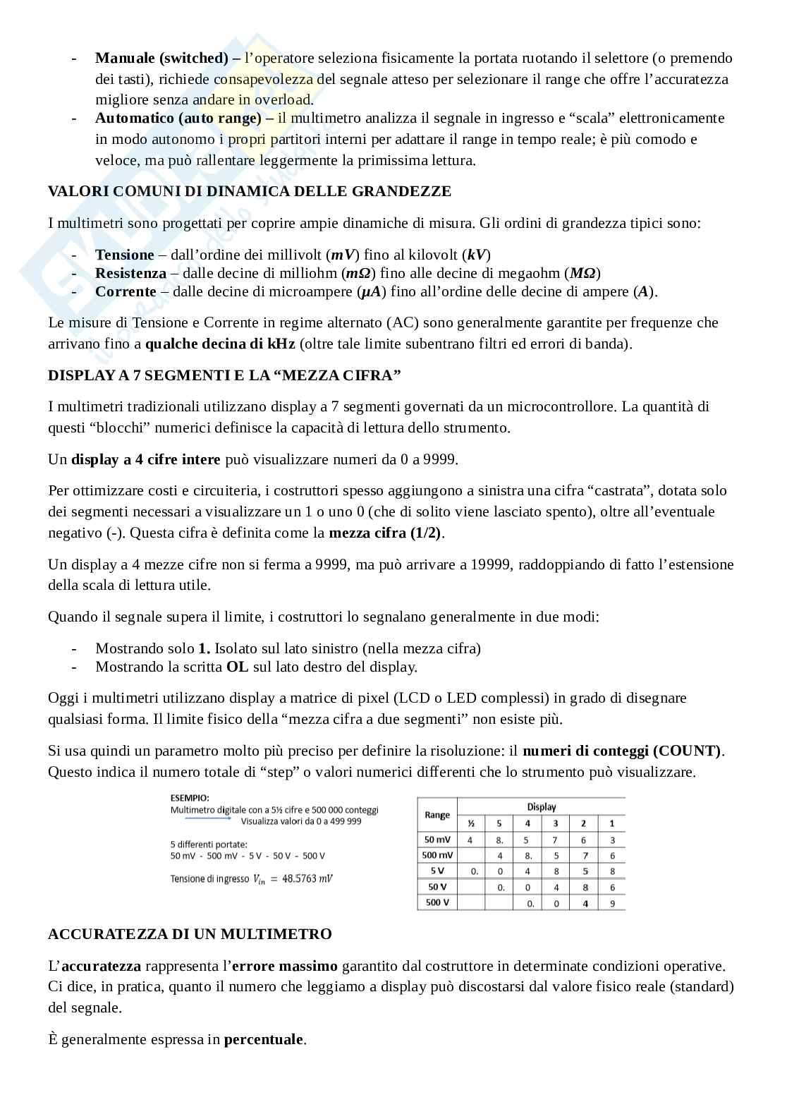Appunti Misure elettriche ed elettroniche Pag. 36