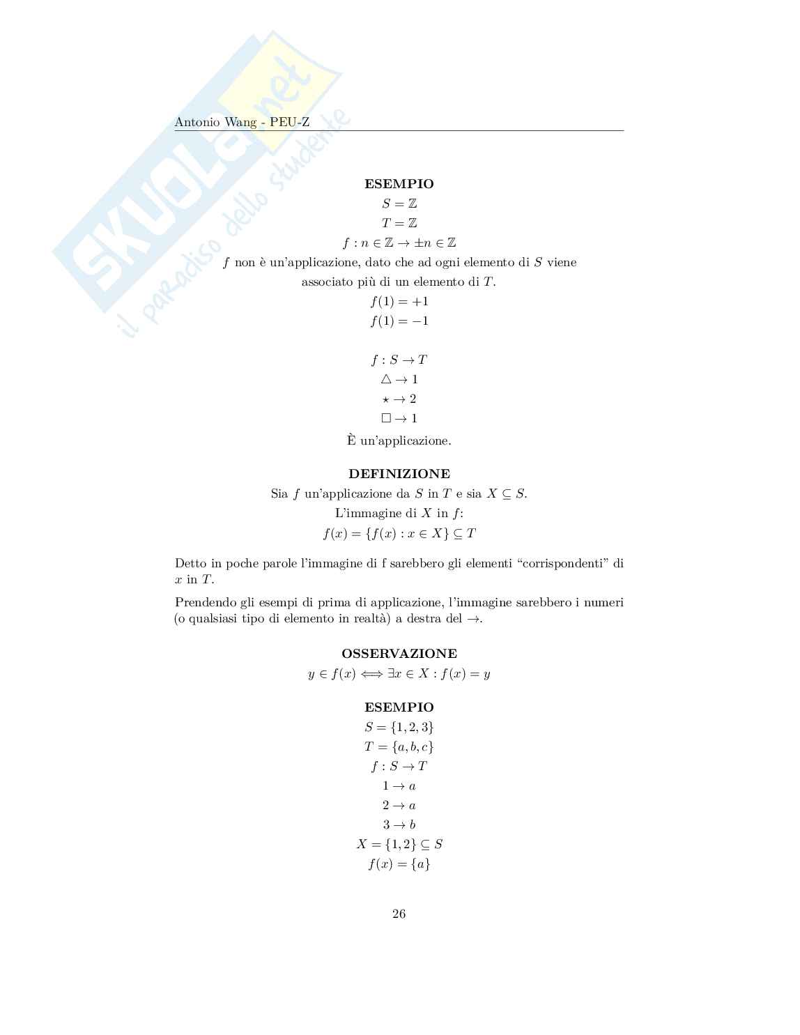 Appunti Matematica discreta – Informatica (Insiemi, funzioni, algebra) Pag. 26